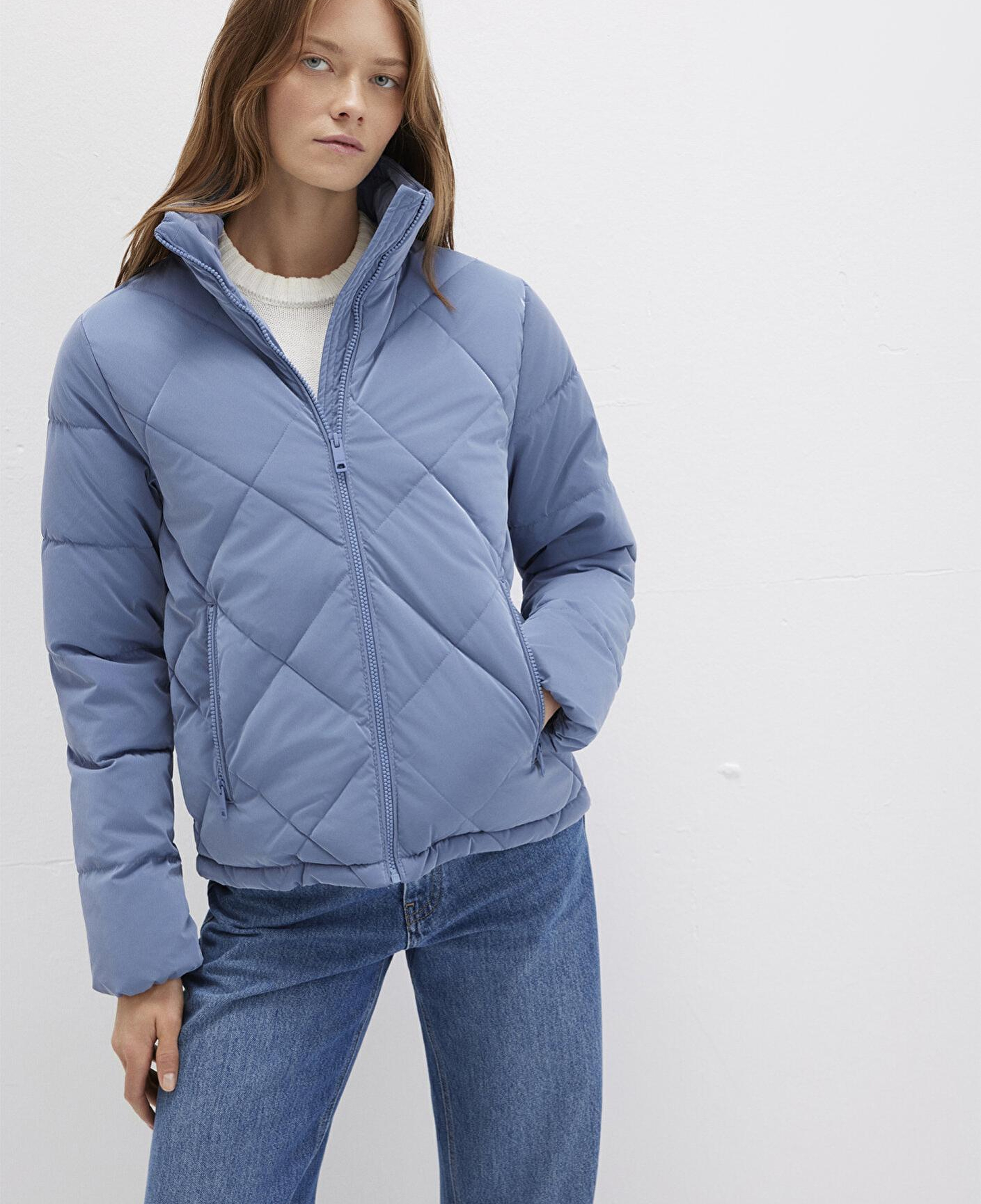 Mavi Su İtici Premium Kapitone Mavi Şişme Mont 1110230-70738