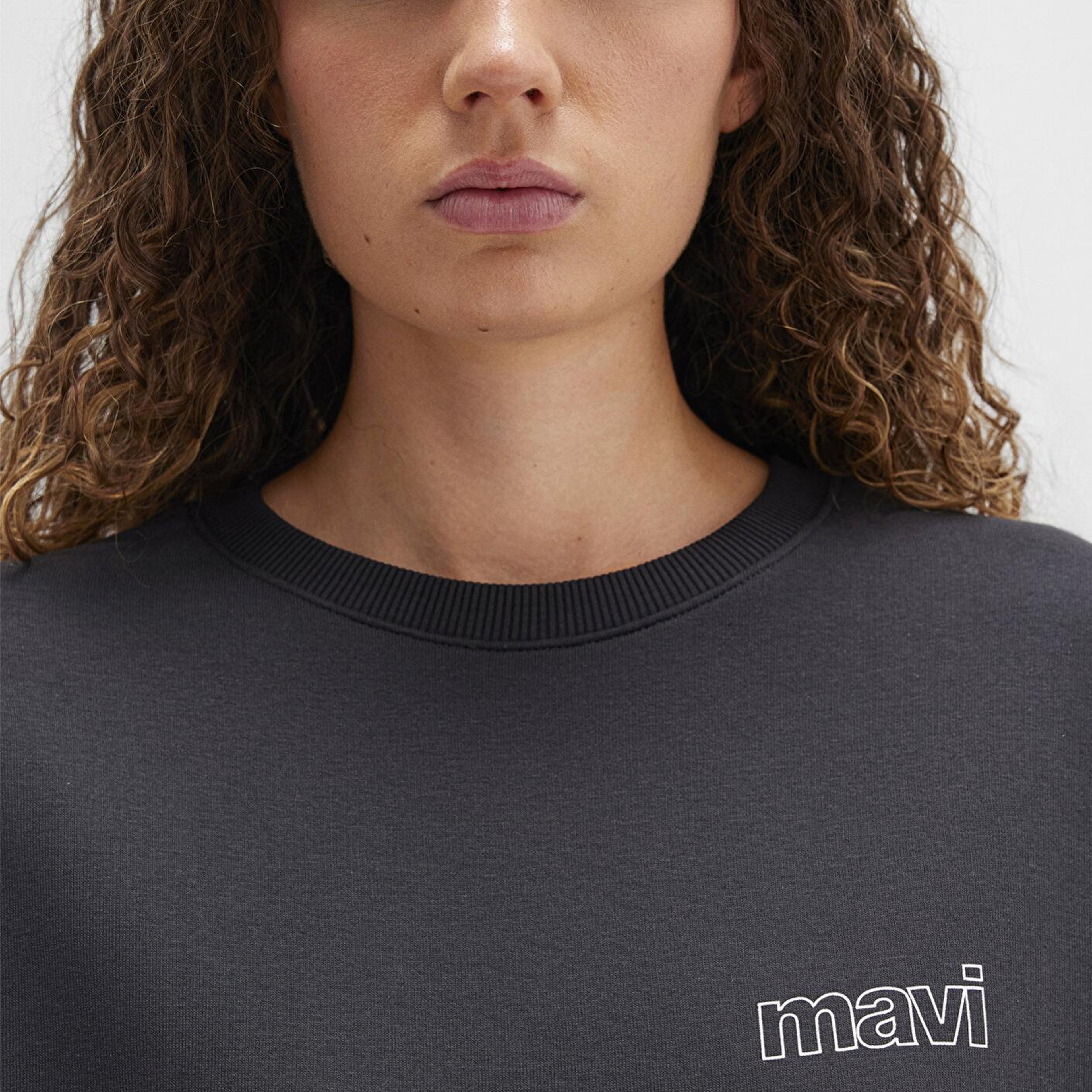 Mavi Mavi Logo Baskılı Antrasit Sweatshirt 1611656-82185
