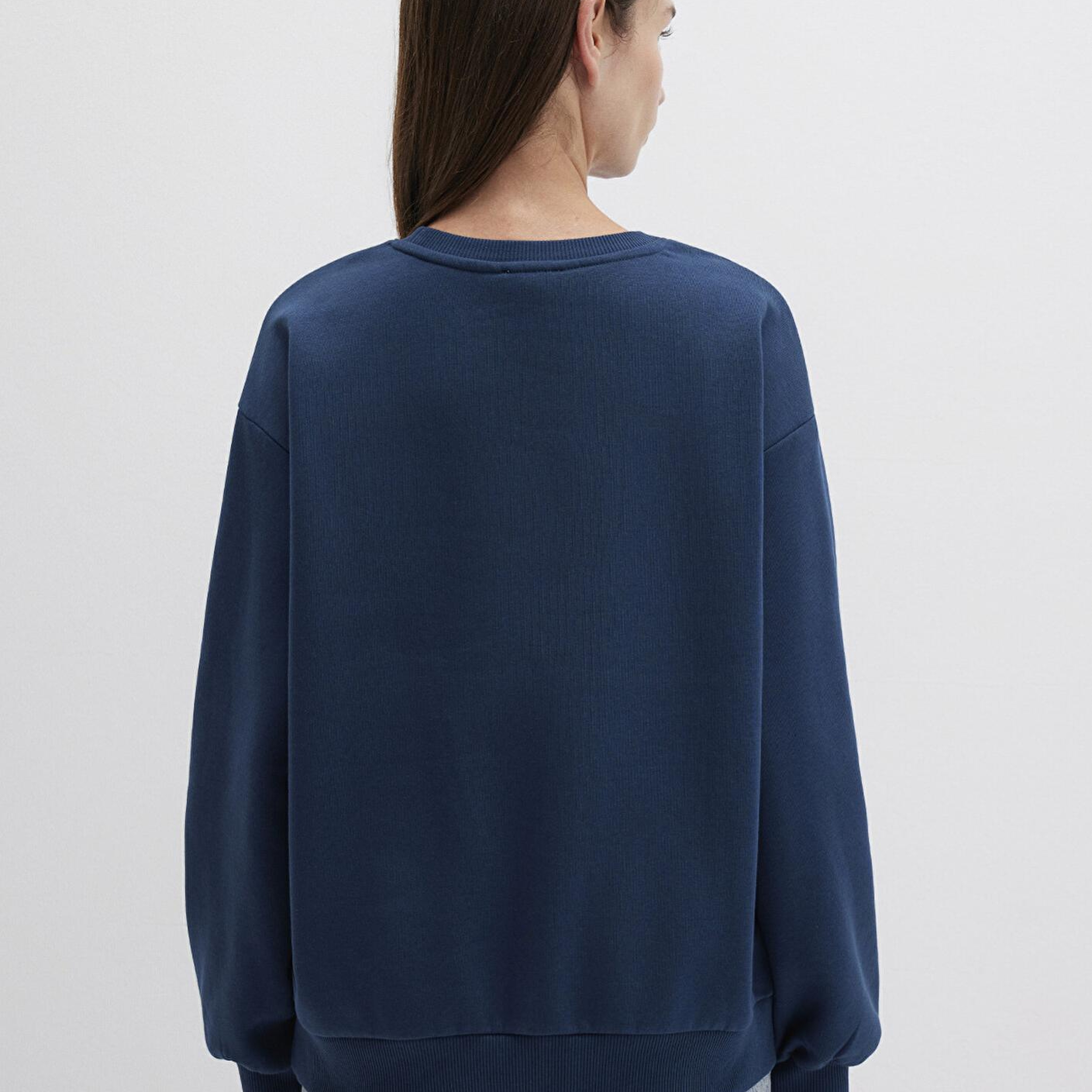 Mavi Mavi Logo Baskılı Lacivert Sweatshirt 1611656-82454