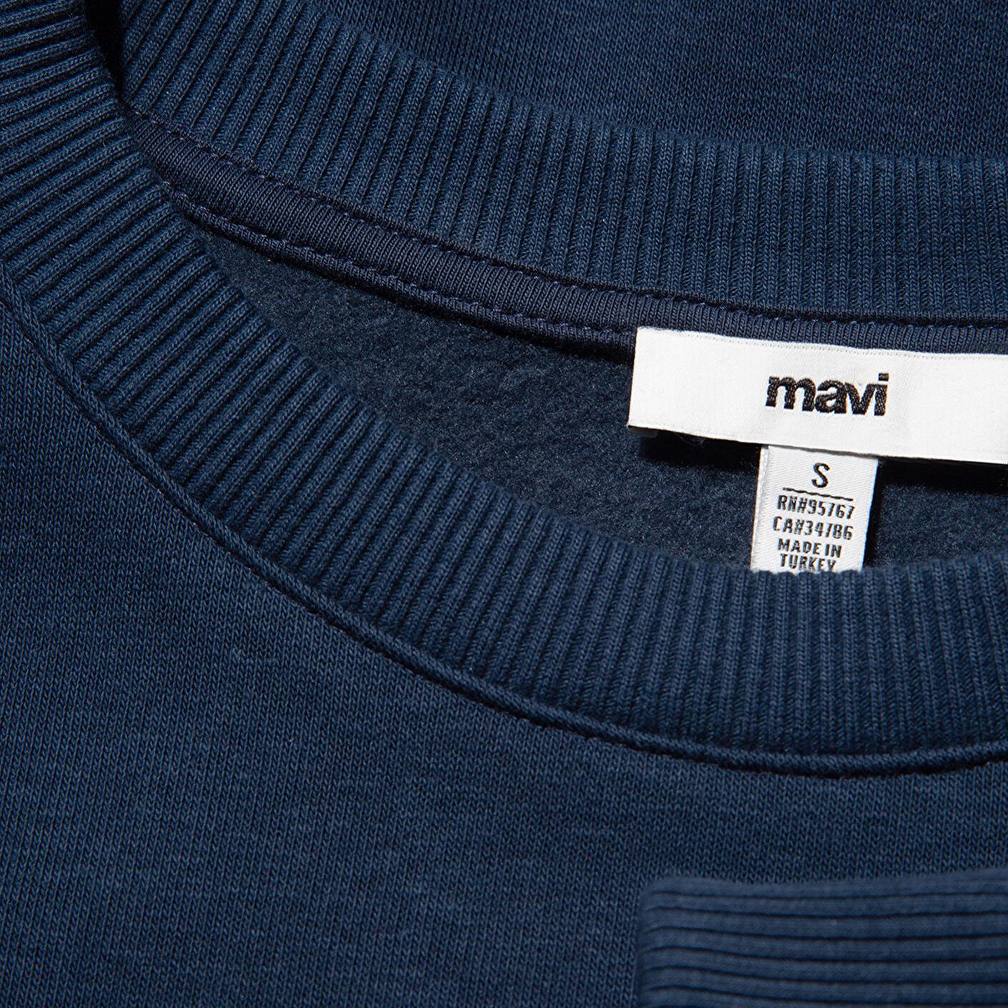 Mavi Mavi Logo Baskılı Lacivert Sweatshirt 1611656-82454