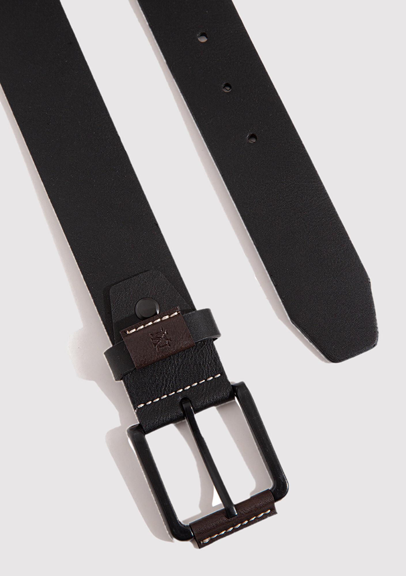 Mavi Siyah Suni Deri Kemer 0910871-900