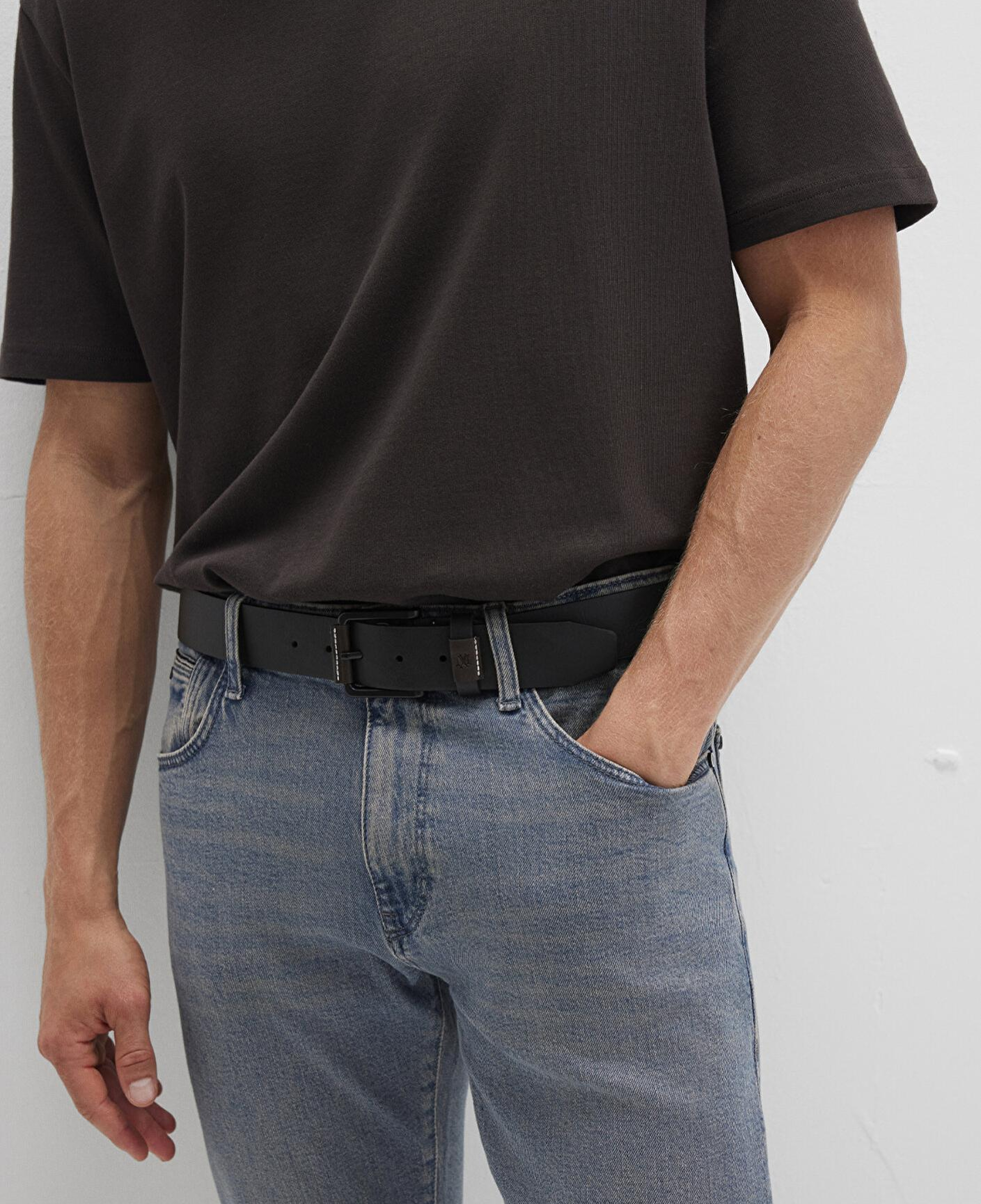 Mavi Siyah Suni Deri Kemer 0910871-900