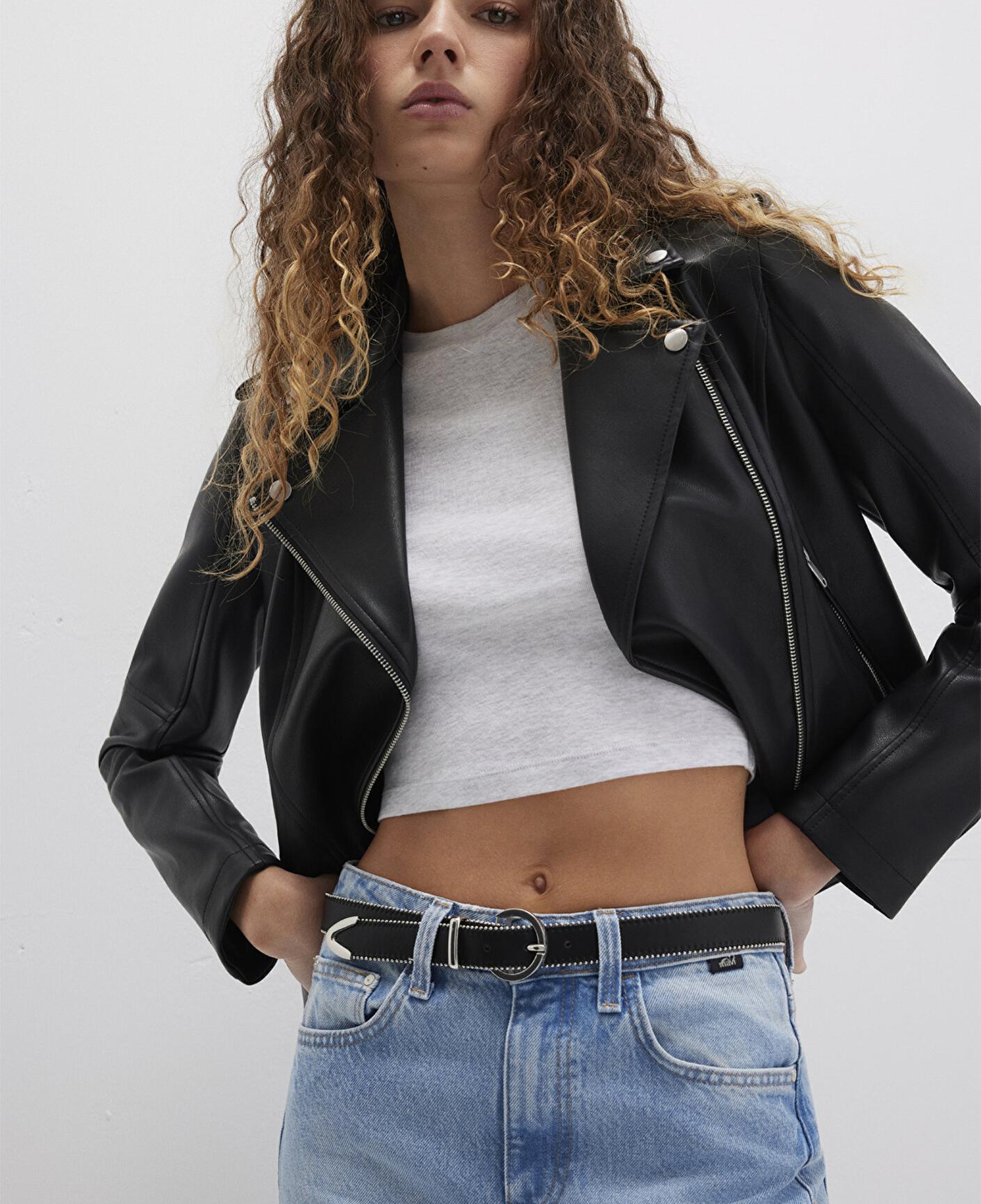 Mavi Siyah Suni Deri Kemer 1911456-900