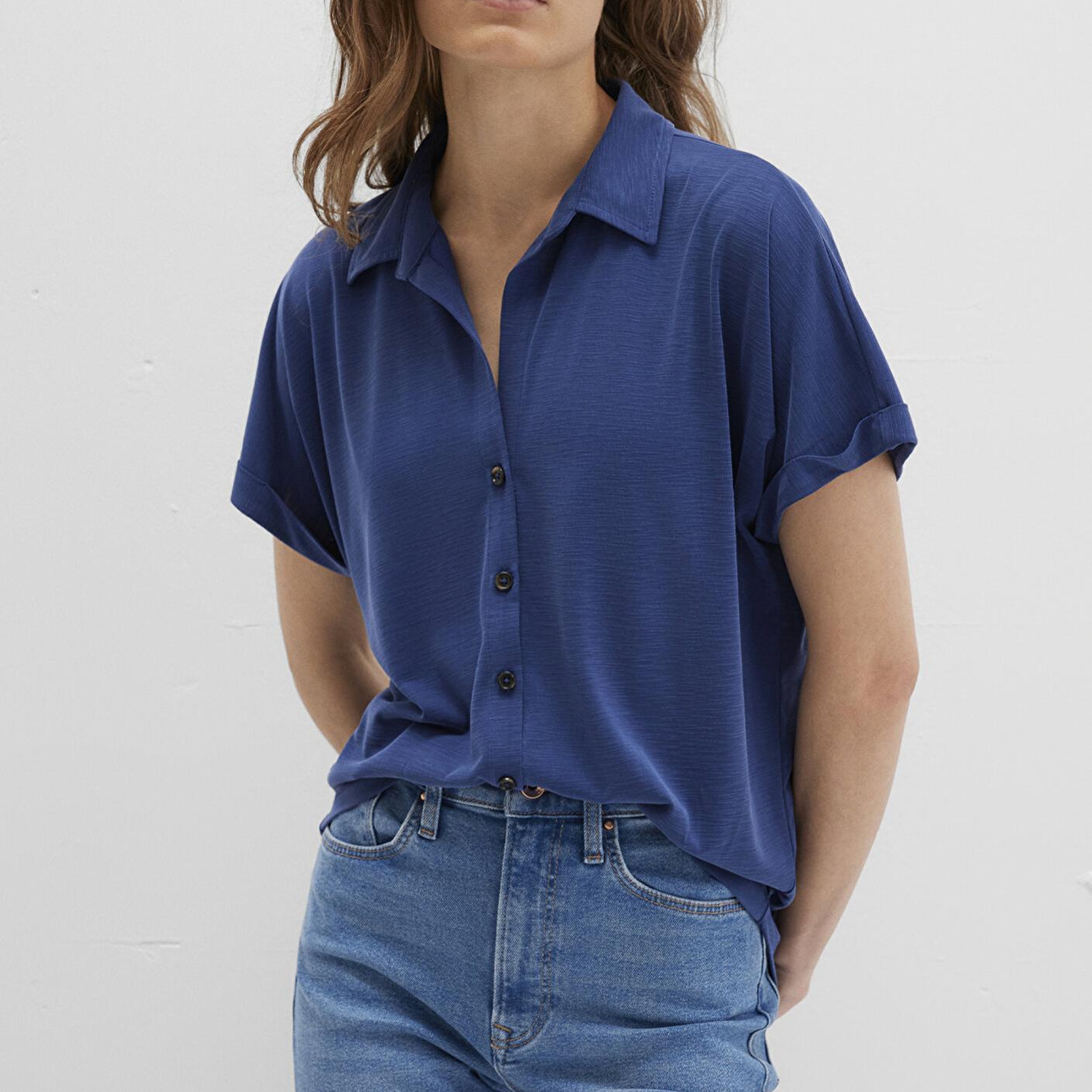 Mavi Lux Touch (TENCEL™) Mavi Modal Gömlek Regular Fit / Normal Kesim 168081-70491