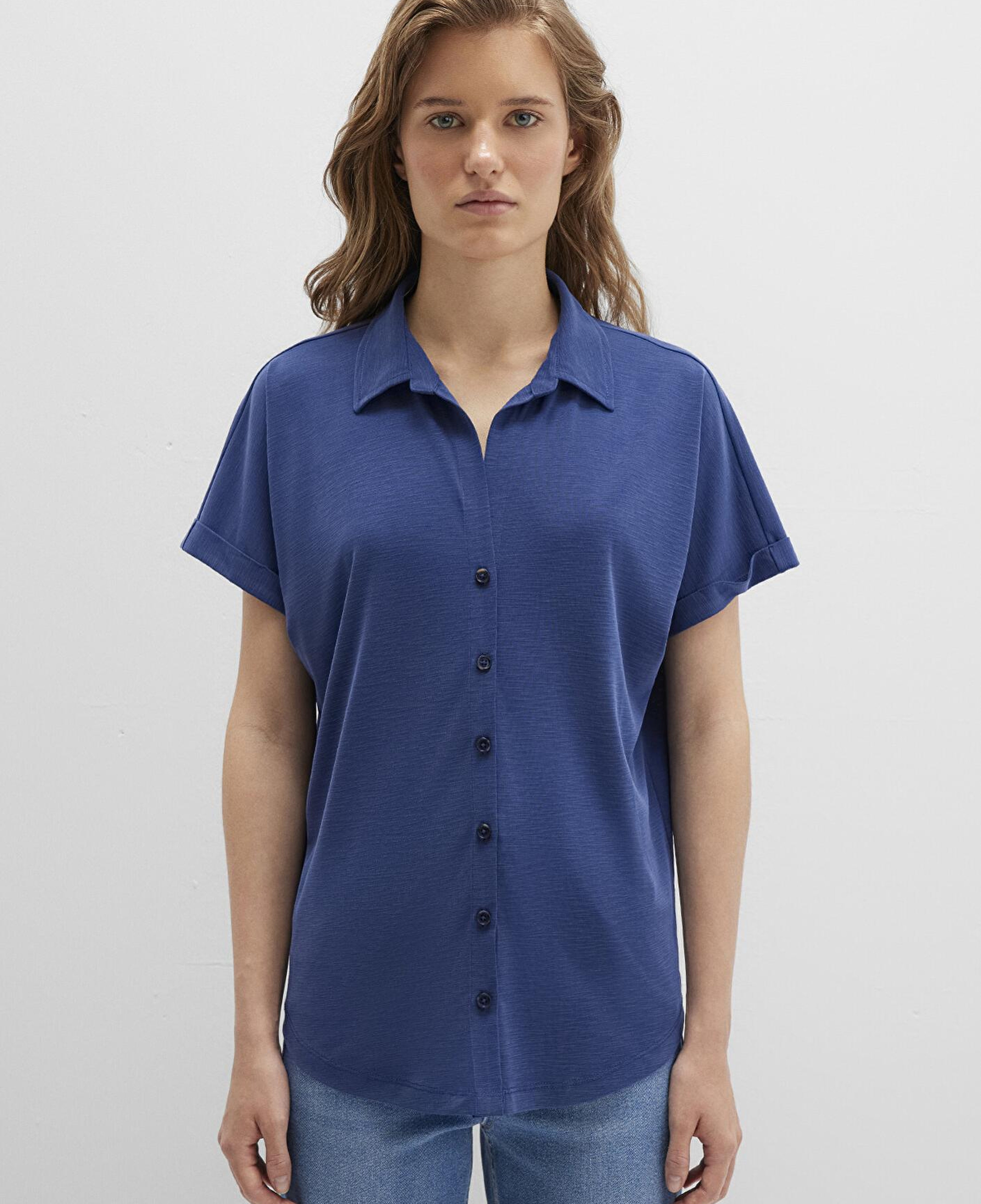 Mavi Lux Touch (TENCEL™) Mavi Modal Gömlek Regular Fit / Normal Kesim 168081-70491