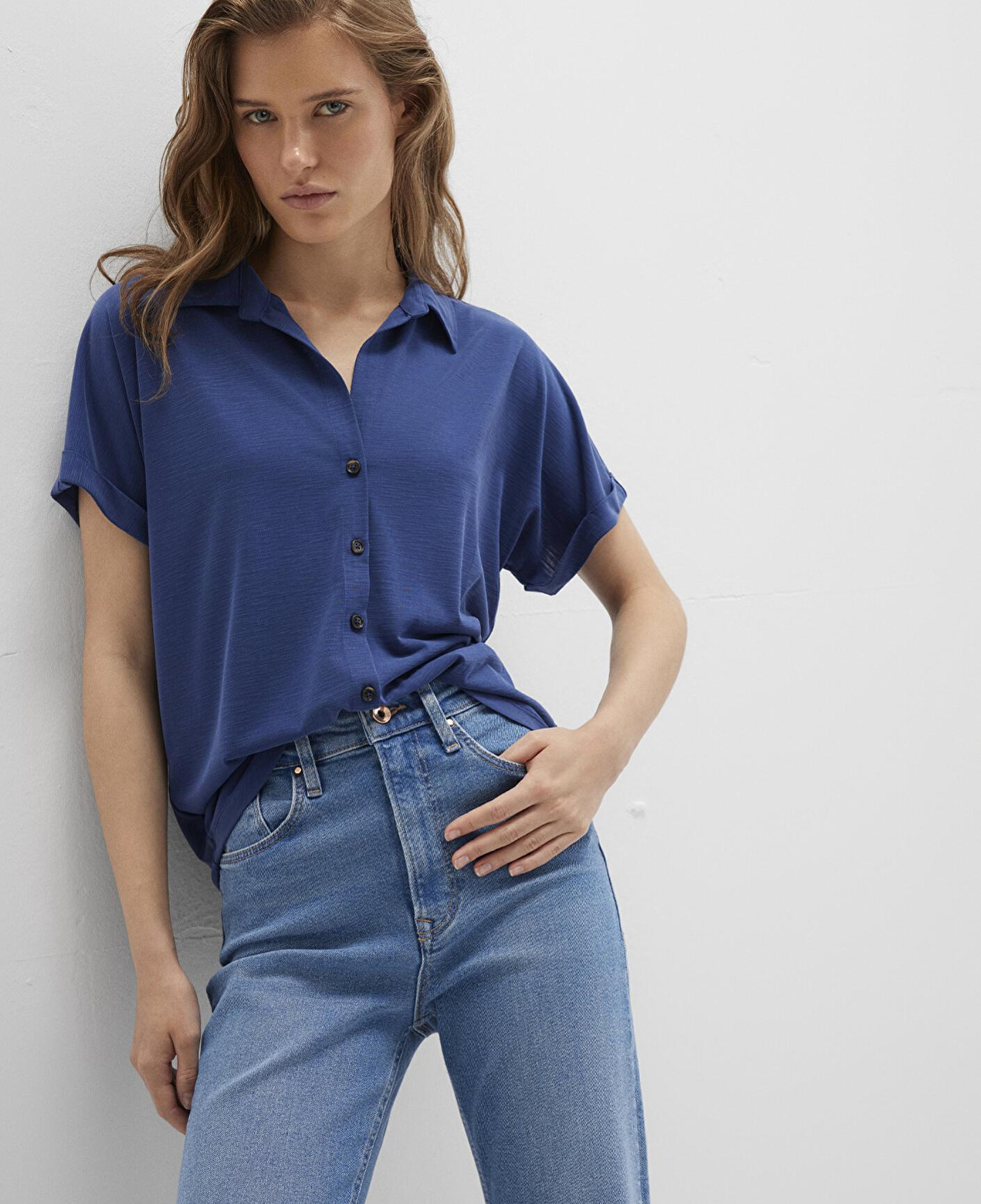 Mavi Lux Touch (TENCEL™) Mavi Modal Gömlek Regular Fit / Normal Kesim 168081-70491