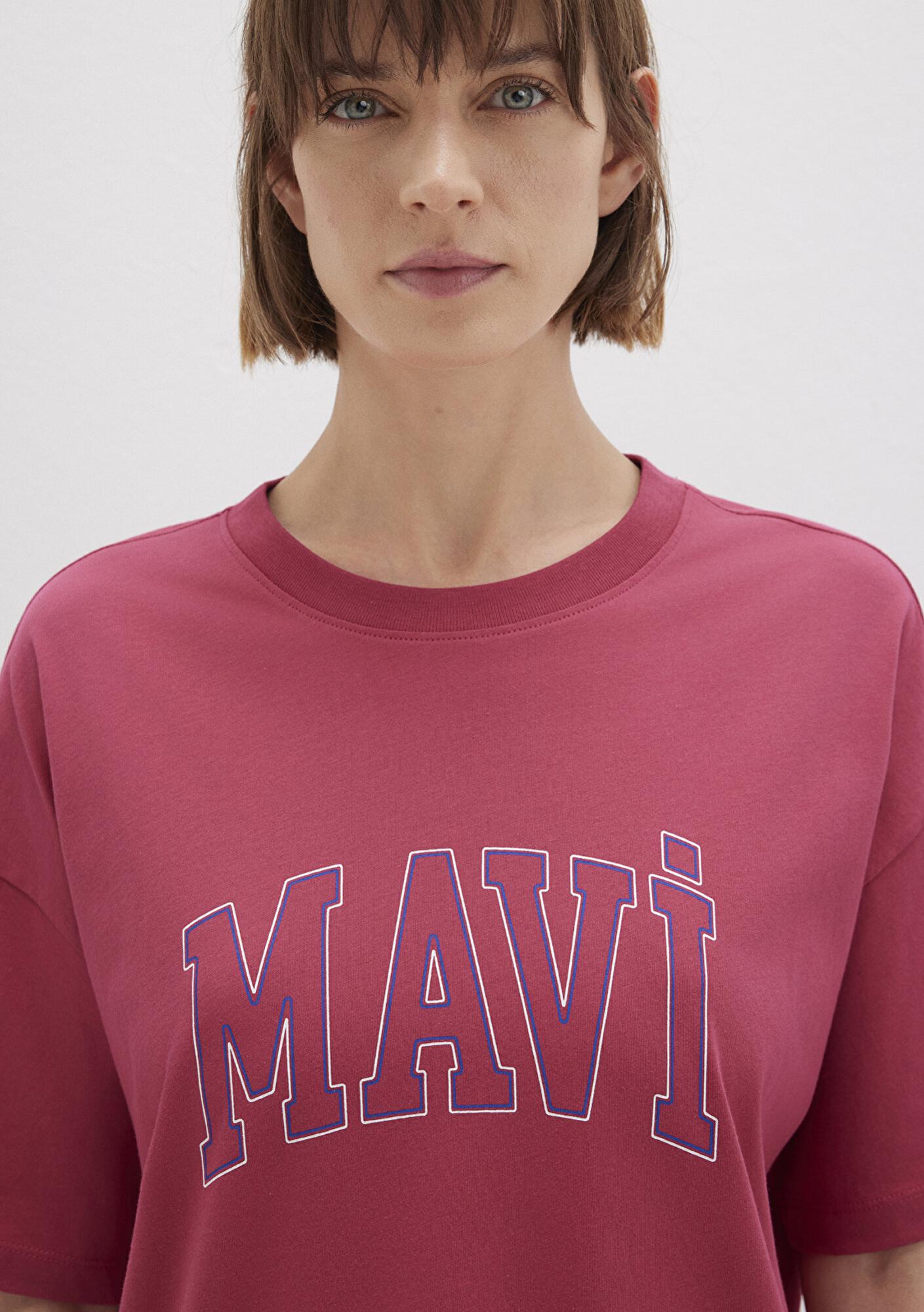 Mavi Mavi Logo Baskılı Pembe Tişört Regular Fit / Normal Kesim 1611193-70931