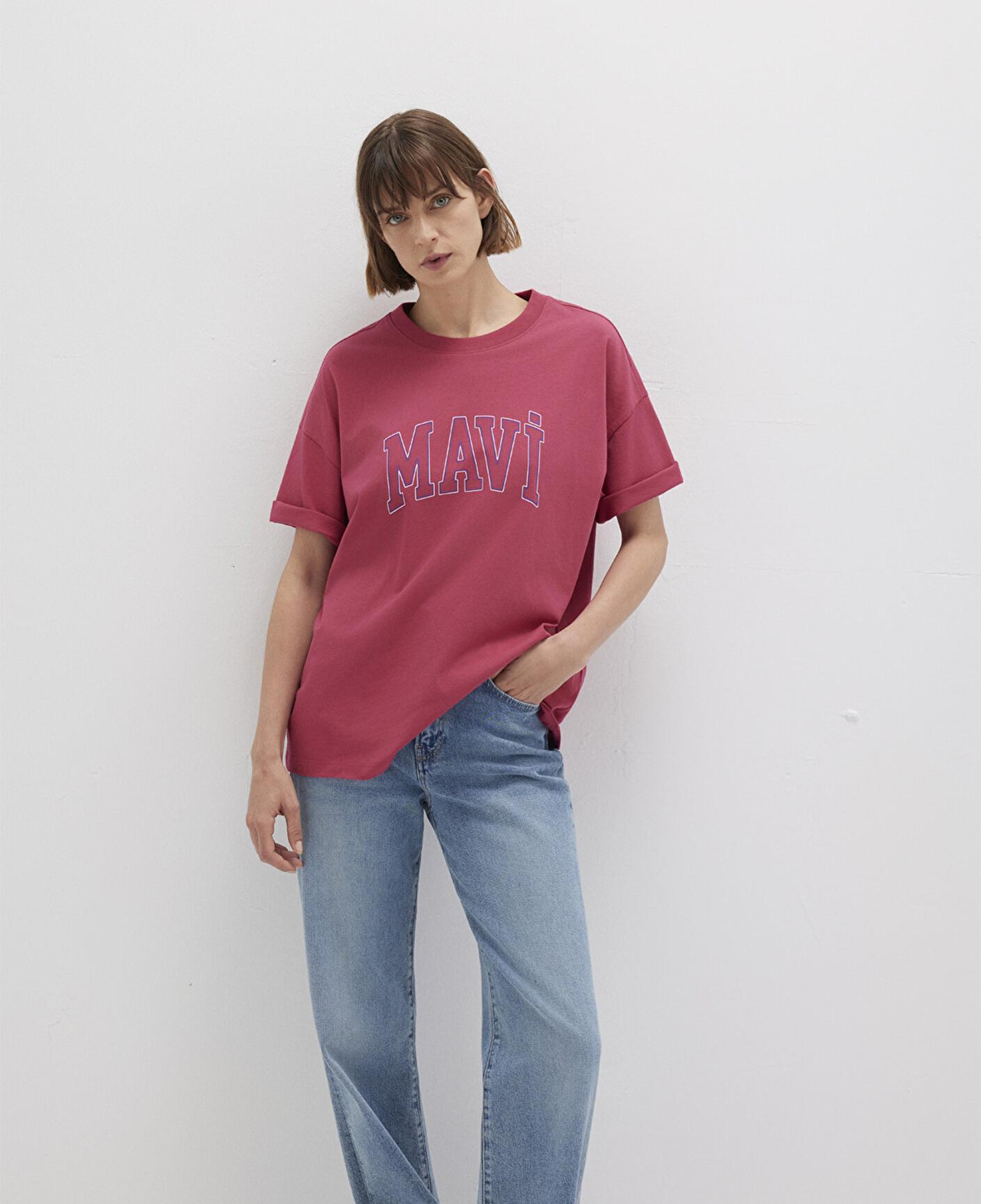 Mavi Mavi Logo Baskılı Pembe Tişört Regular Fit / Normal Kesim 1611193-70931