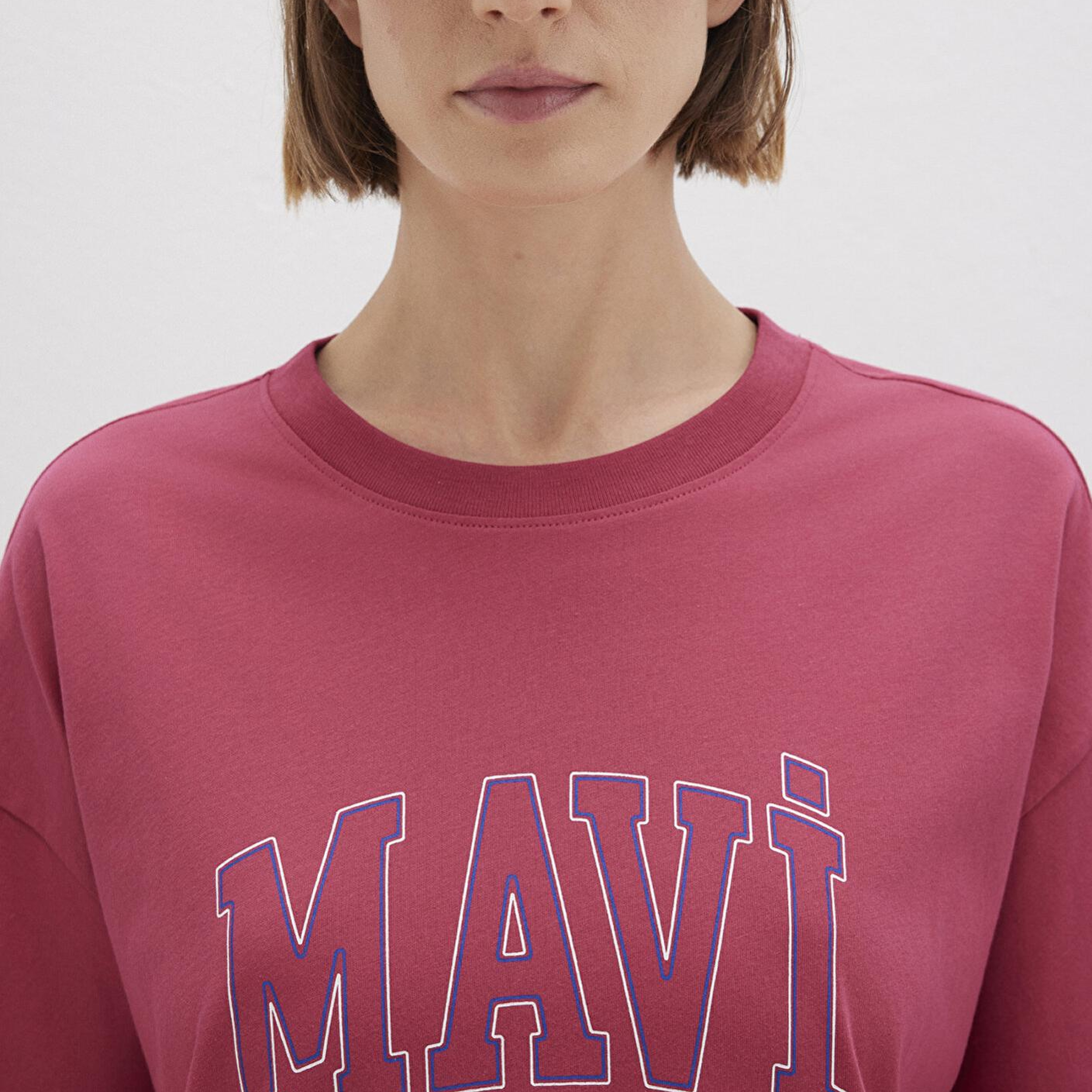 Mavi Mavi Logo Baskılı Pembe Tişört Regular Fit / Normal Kesim 1611193-70931