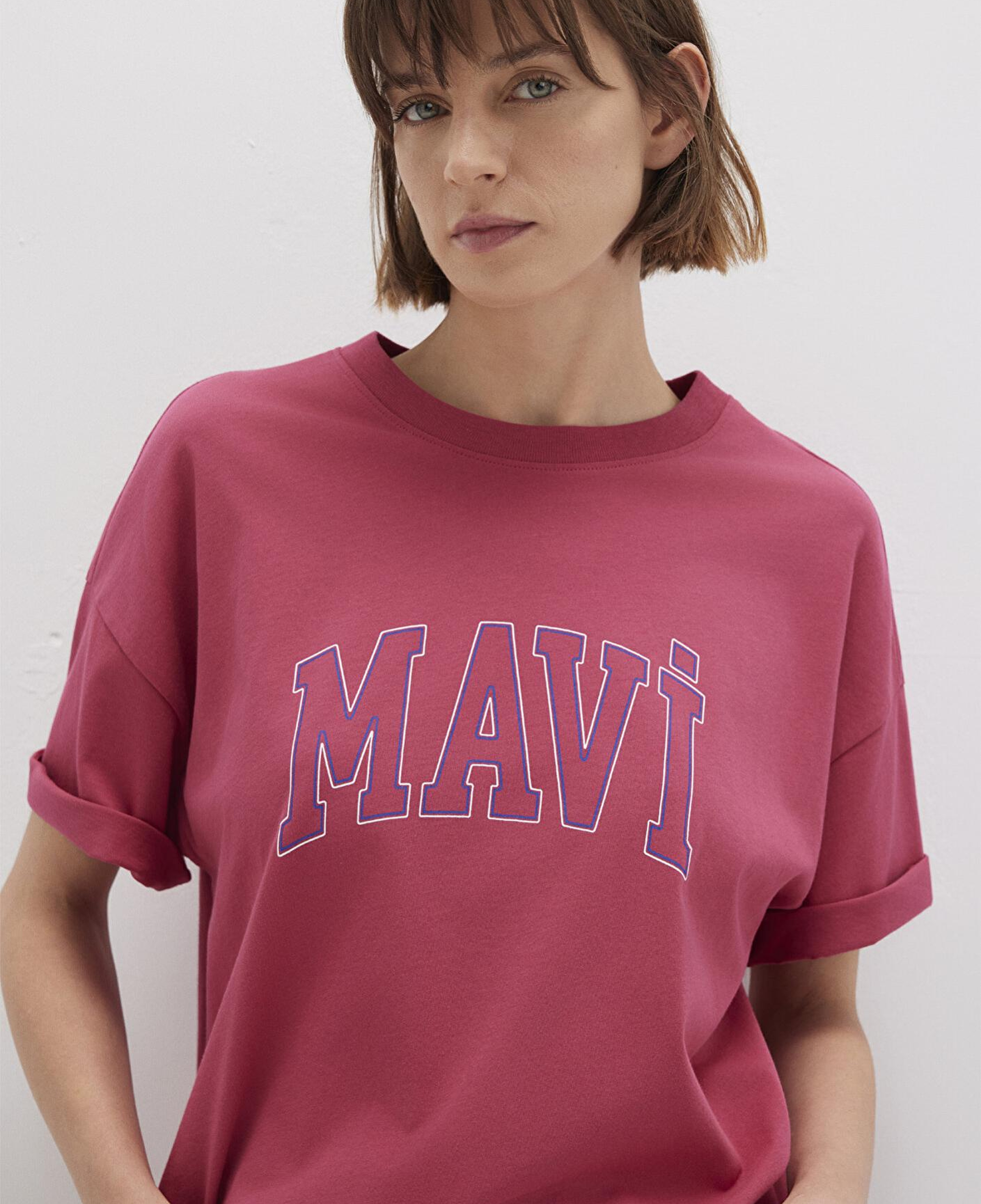 Mavi Mavi Logo Baskılı Pembe Tişört Regular Fit / Normal Kesim 1611193-70931