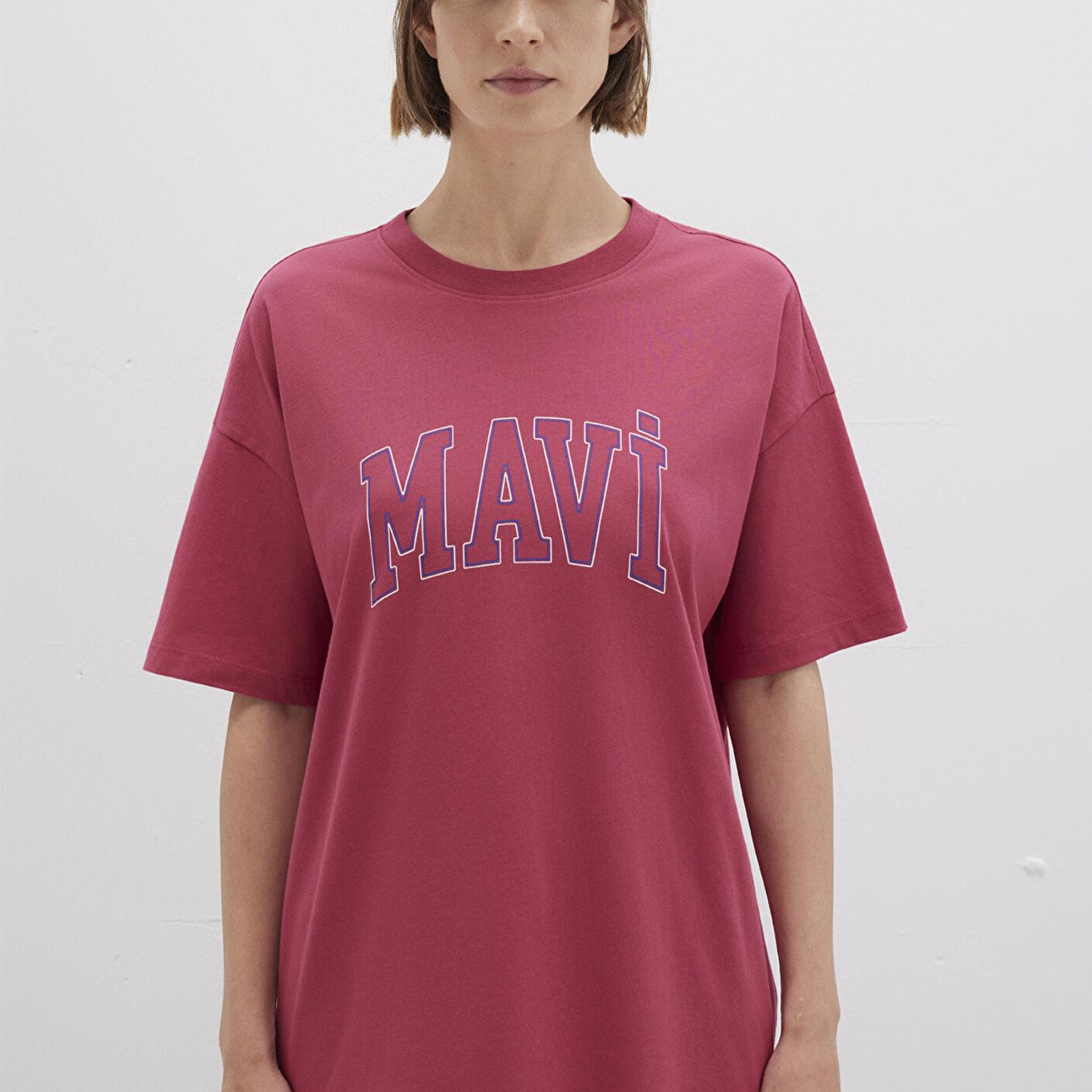 Mavi Mavi Logo Baskılı Pembe Tişört Regular Fit / Normal Kesim 1611193-70931