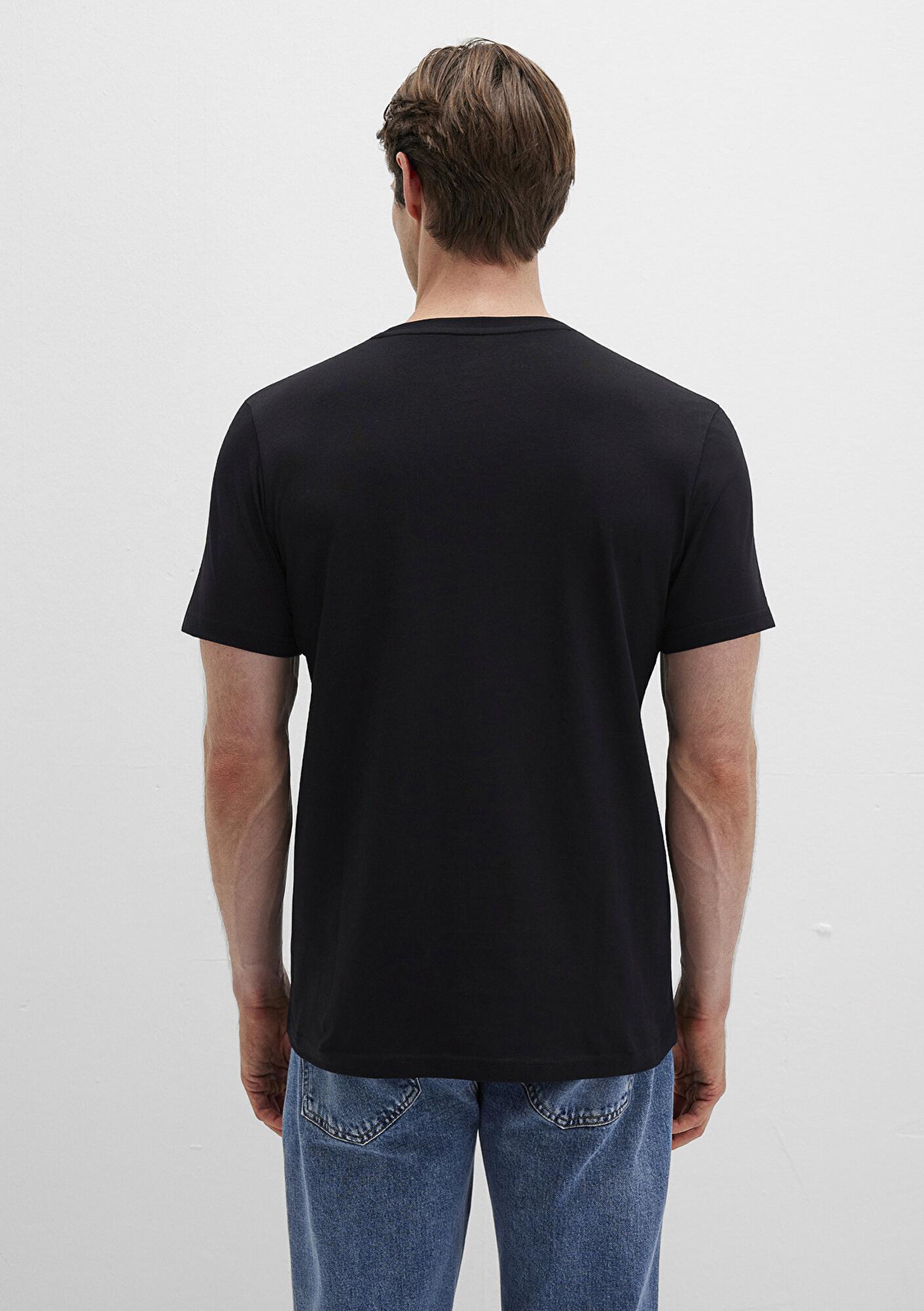 Mavi Mavi Jeans Baskılı Siyah Tişört Slim Fit / Dar Kesim 066841-900