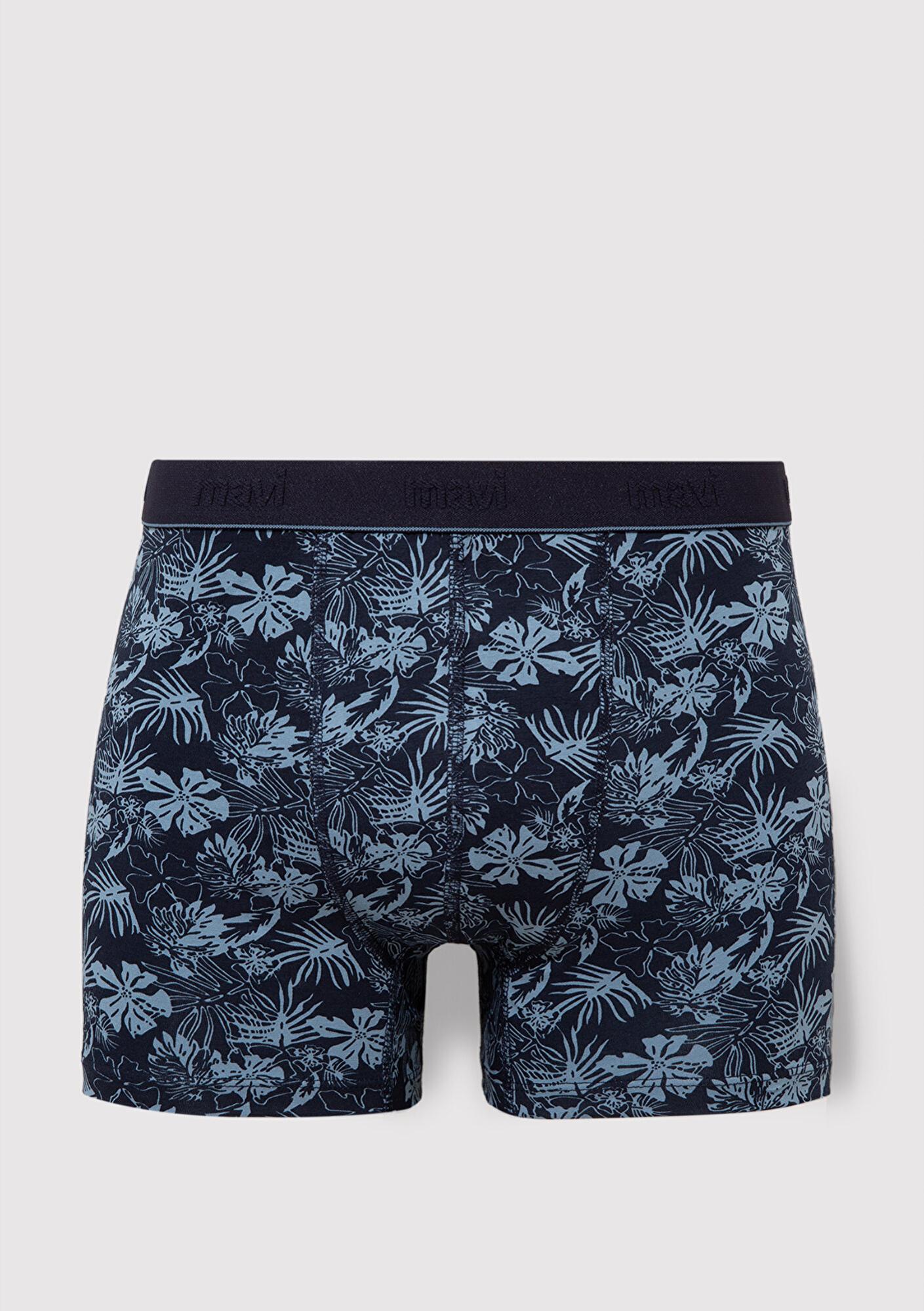 Mavi Baskılı Lacivert Boxer 0910708-30717