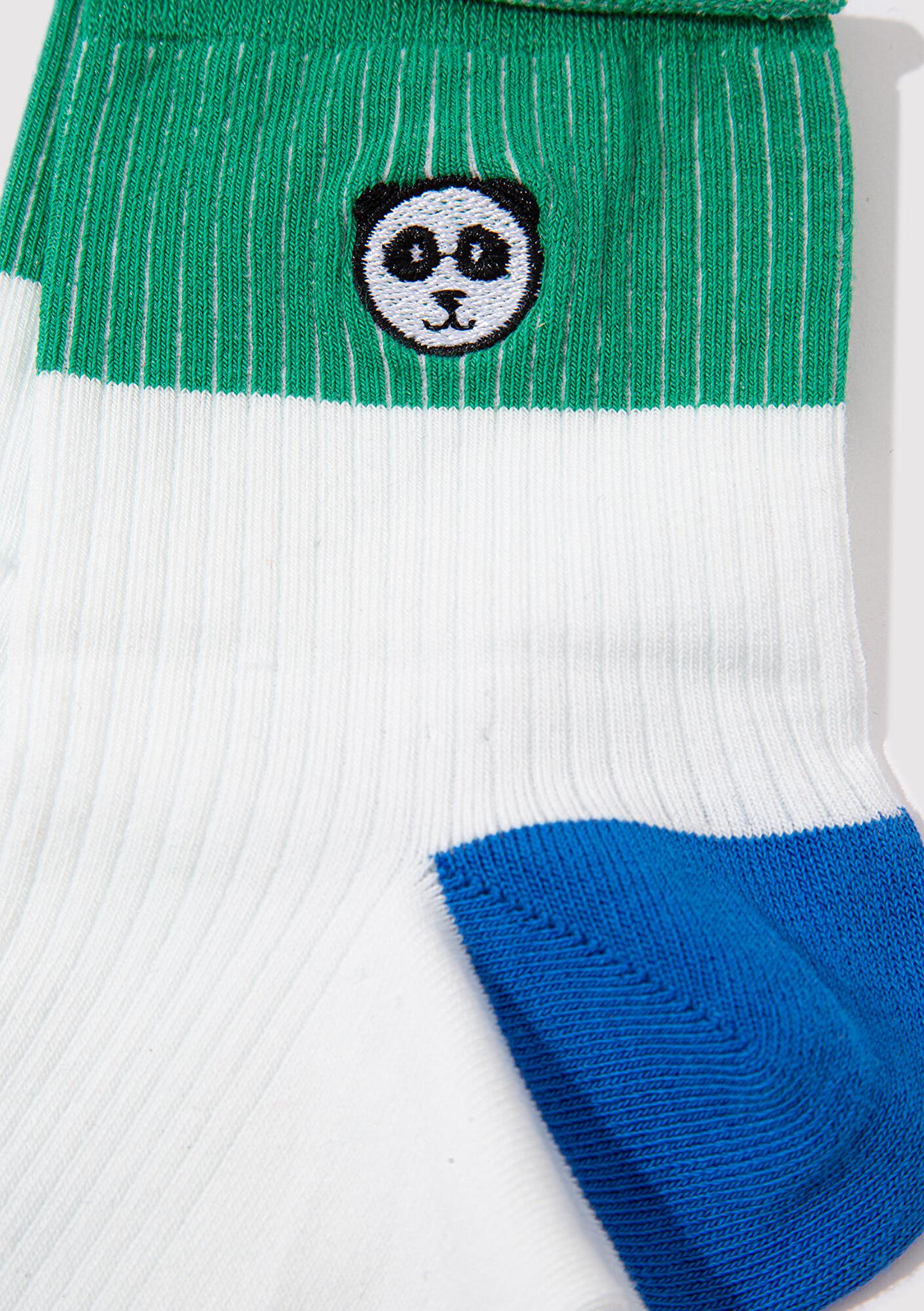 Mavi Panda Nakışlı Soket Çorap 1911370-34523