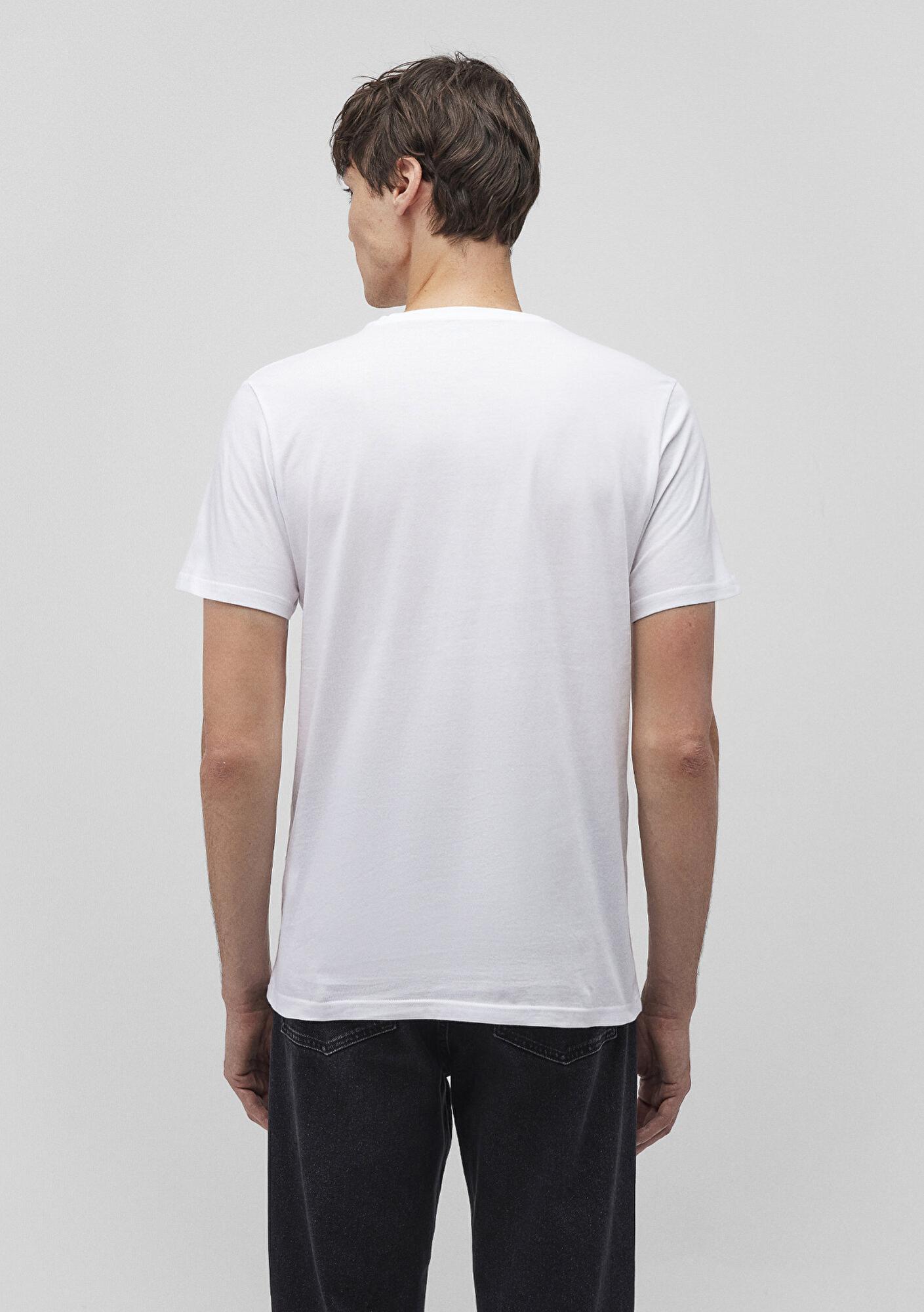 Mavi 2li Bisiklet Yaka Erkek Basic Tişört Slim Fit / Dar Kesim 0611288-620