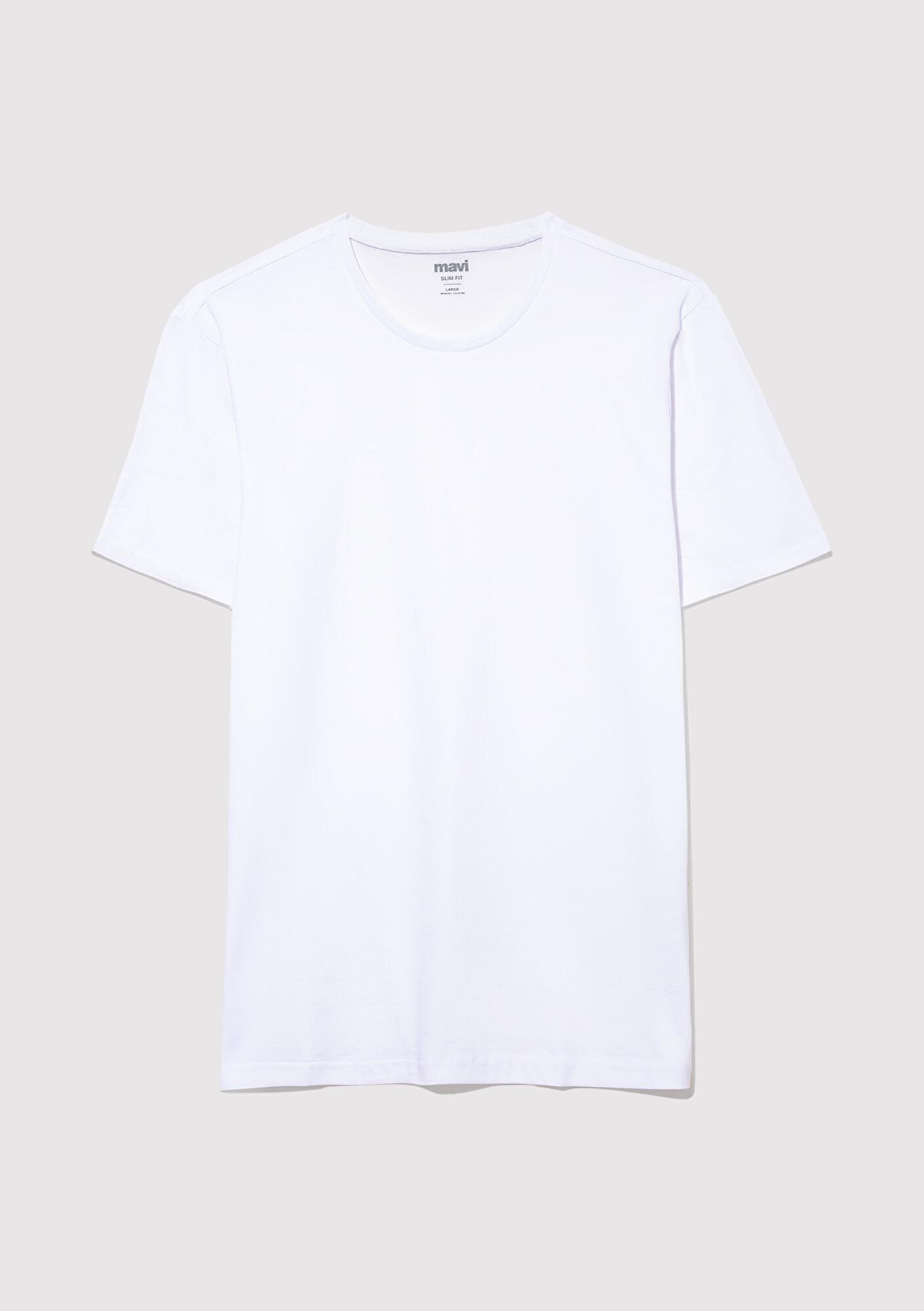 Mavi 2li Bisiklet Yaka Erkek Basic Tişört Slim Fit / Dar Kesim 0611288-620