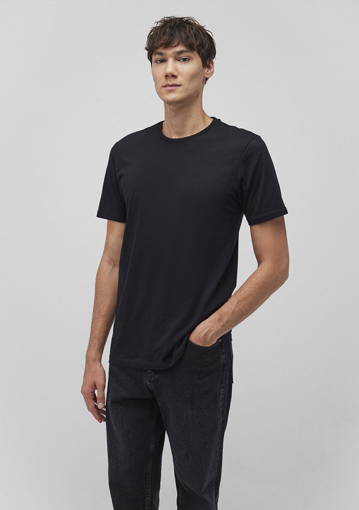 Mavi 2li Bisiklet Yaka Erkek Basic Tişört Slim Fit / Dar Kesim 0611288-620