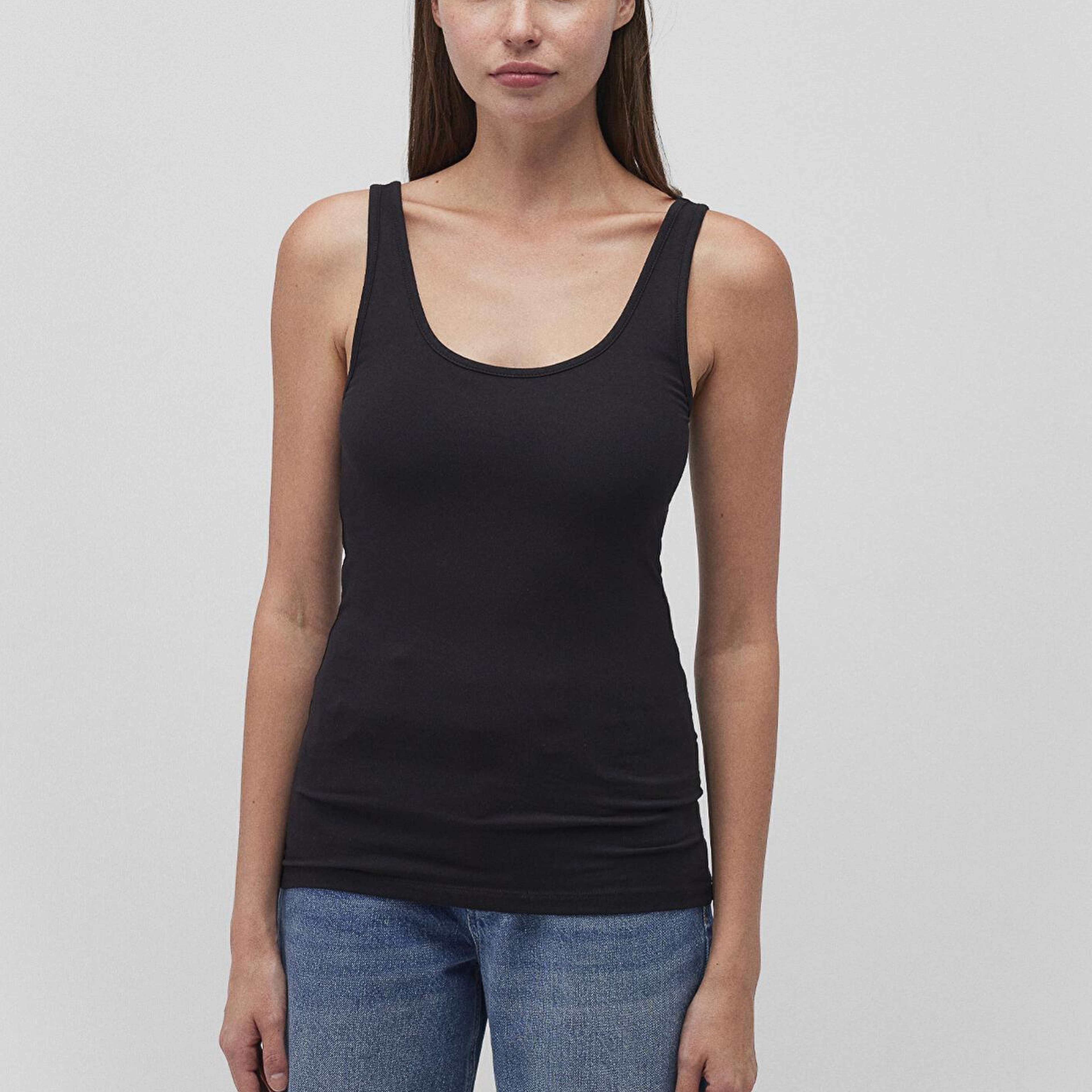 Mavi 2 li Siyah Beyaz Kadın Basic Atlet Fitted / Vücuda Oturan Kesim 1611367-900