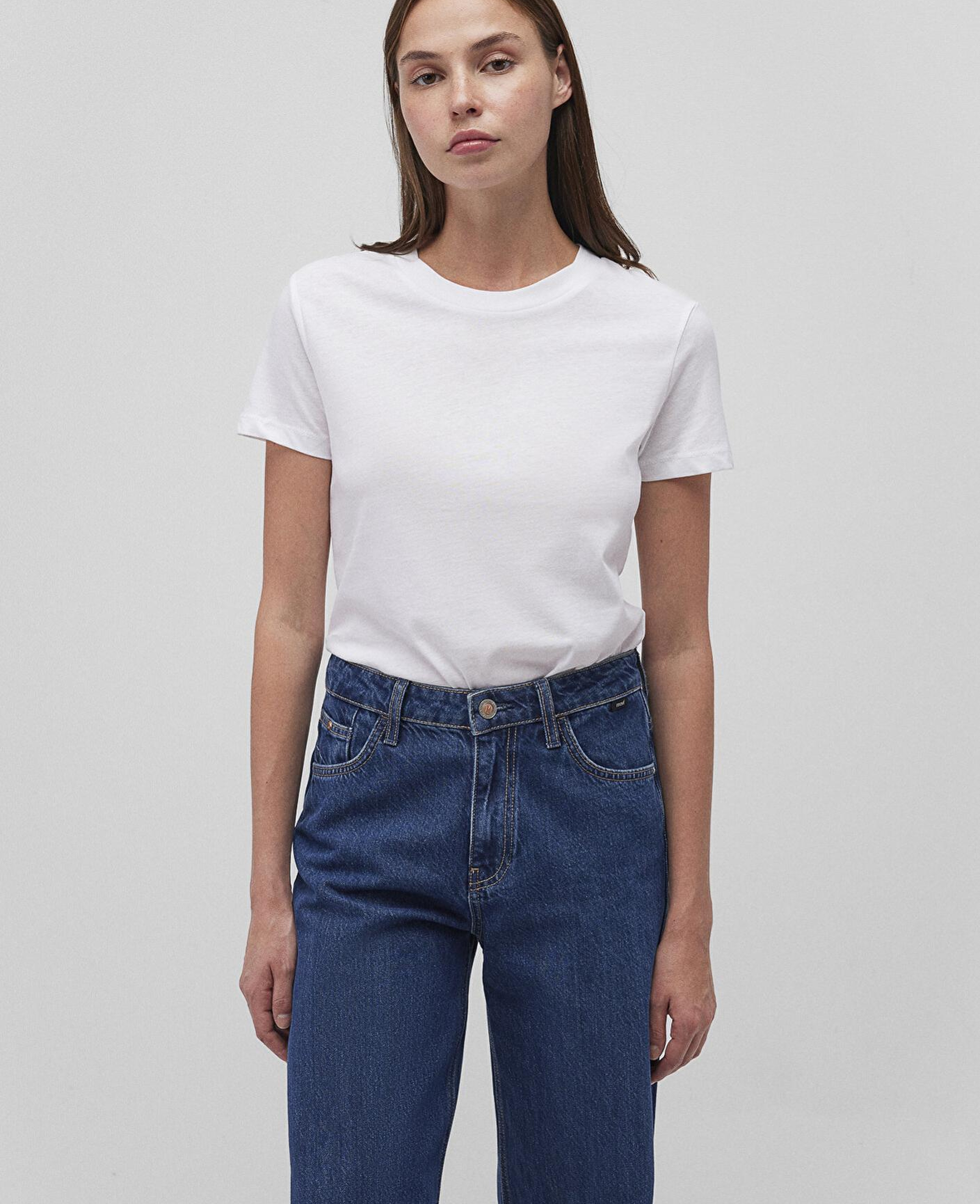 Mavi 2li Fitted Kadın Basic Tişört Fitted / Vücuda Oturan Kesim 1611365-900