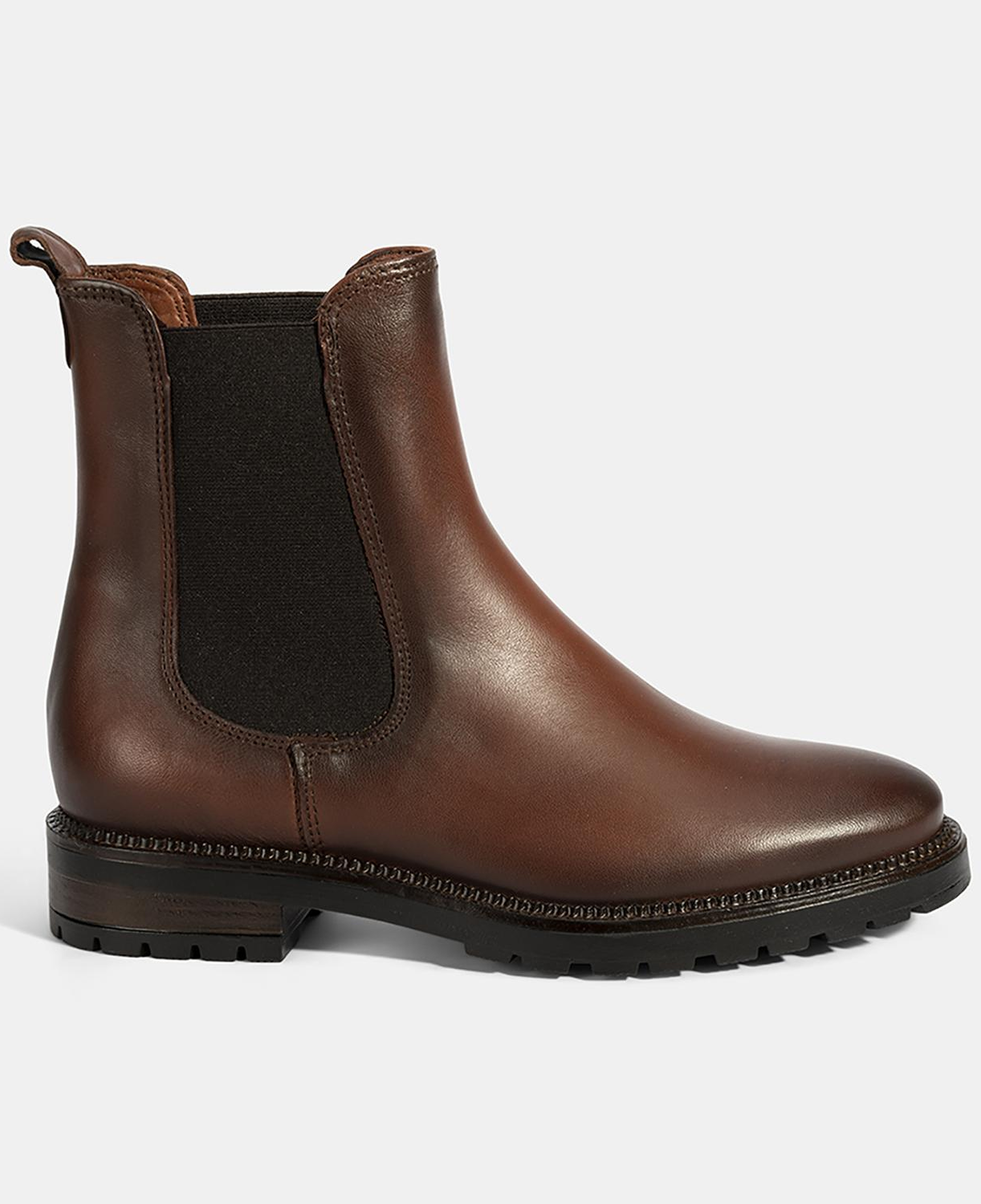 Kadın Taba Lastikli Deri Chelsea Bot