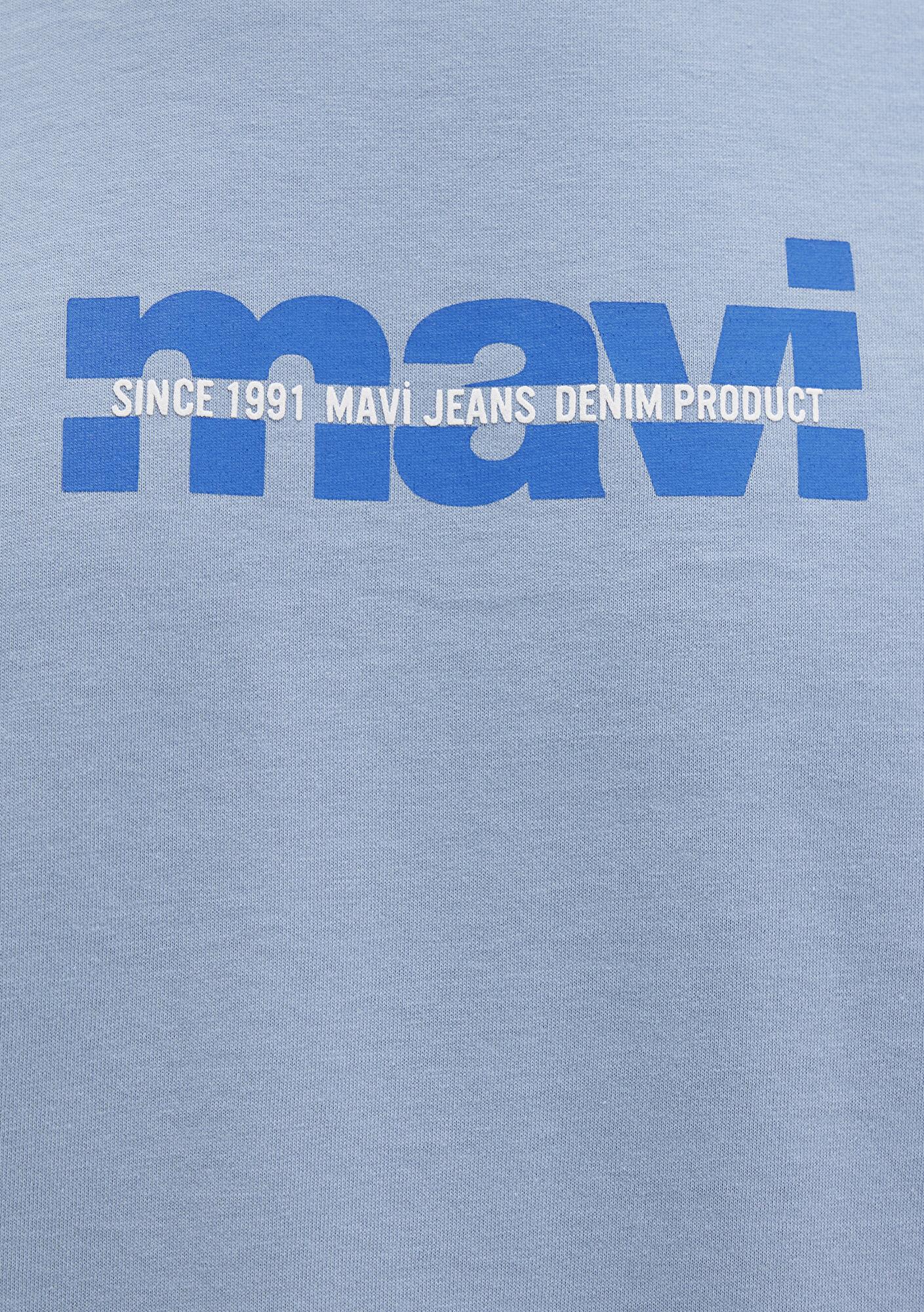 Mavi Mavi Logo Baskılı Mavi Tişört Regular Fit / Normal Kesim 0610943-70731