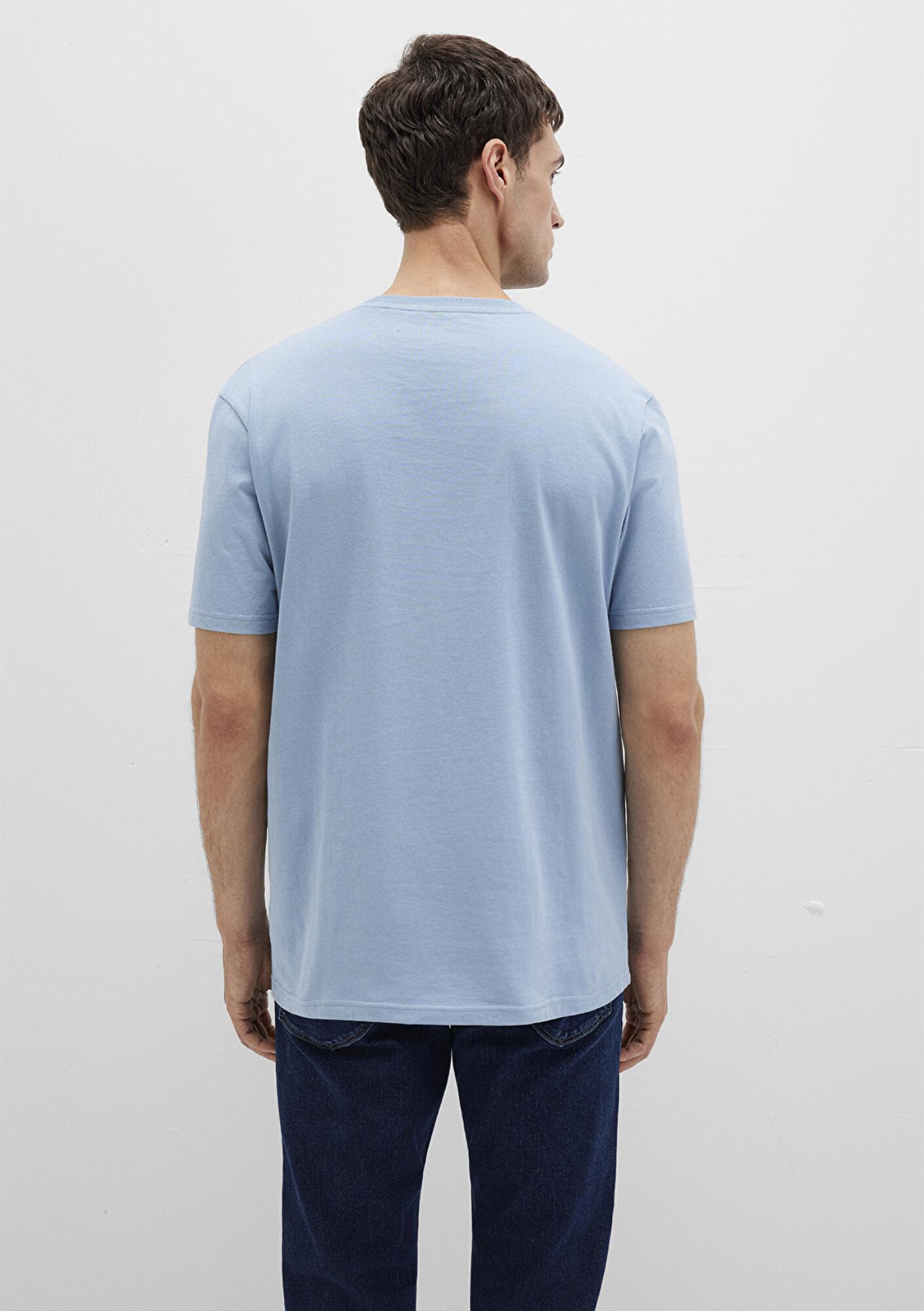 Mavi Mavi Logo Baskılı Mavi Tişört Regular Fit / Normal Kesim 0610943-70731