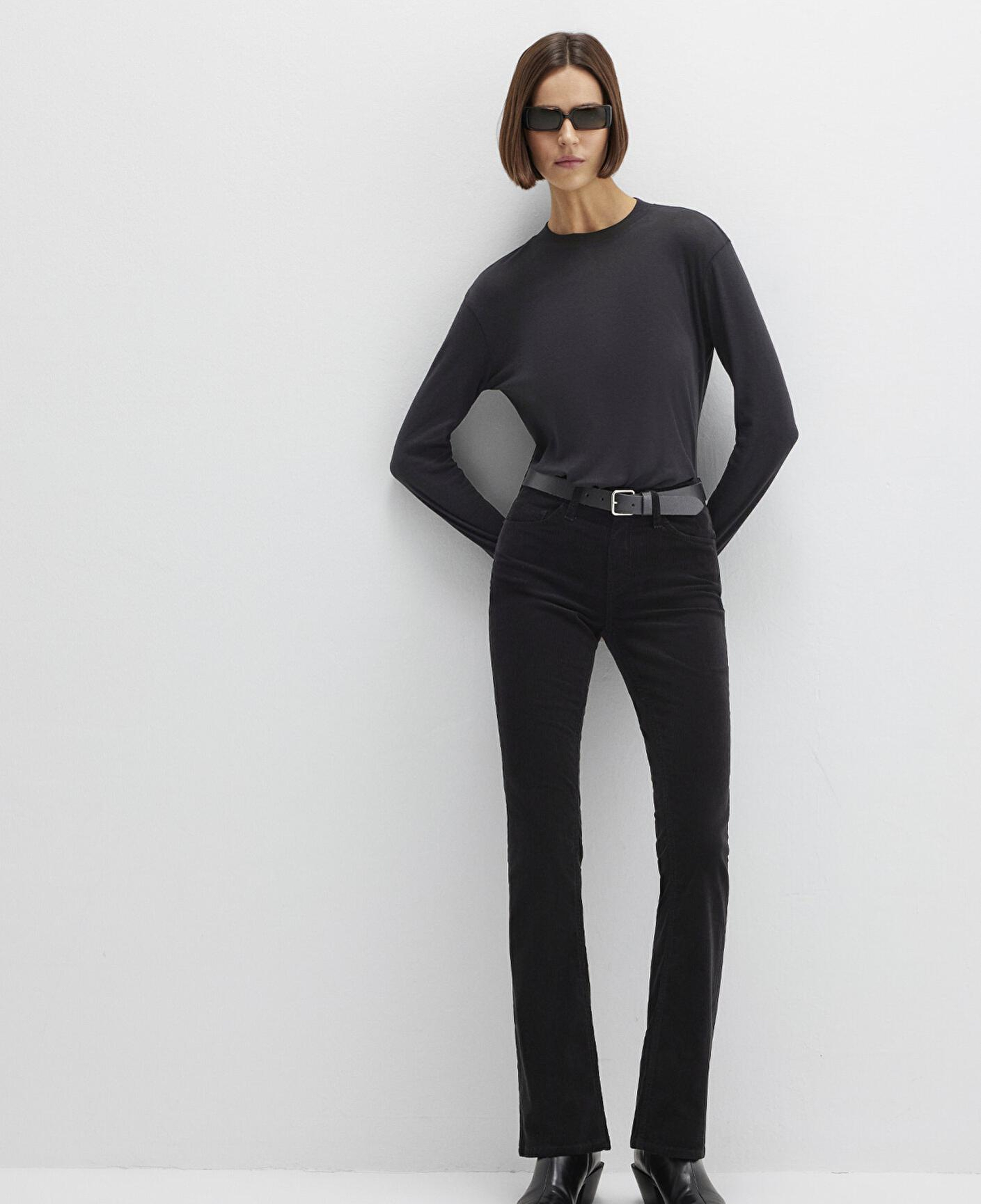 Mavi Molly Siyah Kadife Pantolon 1013682991