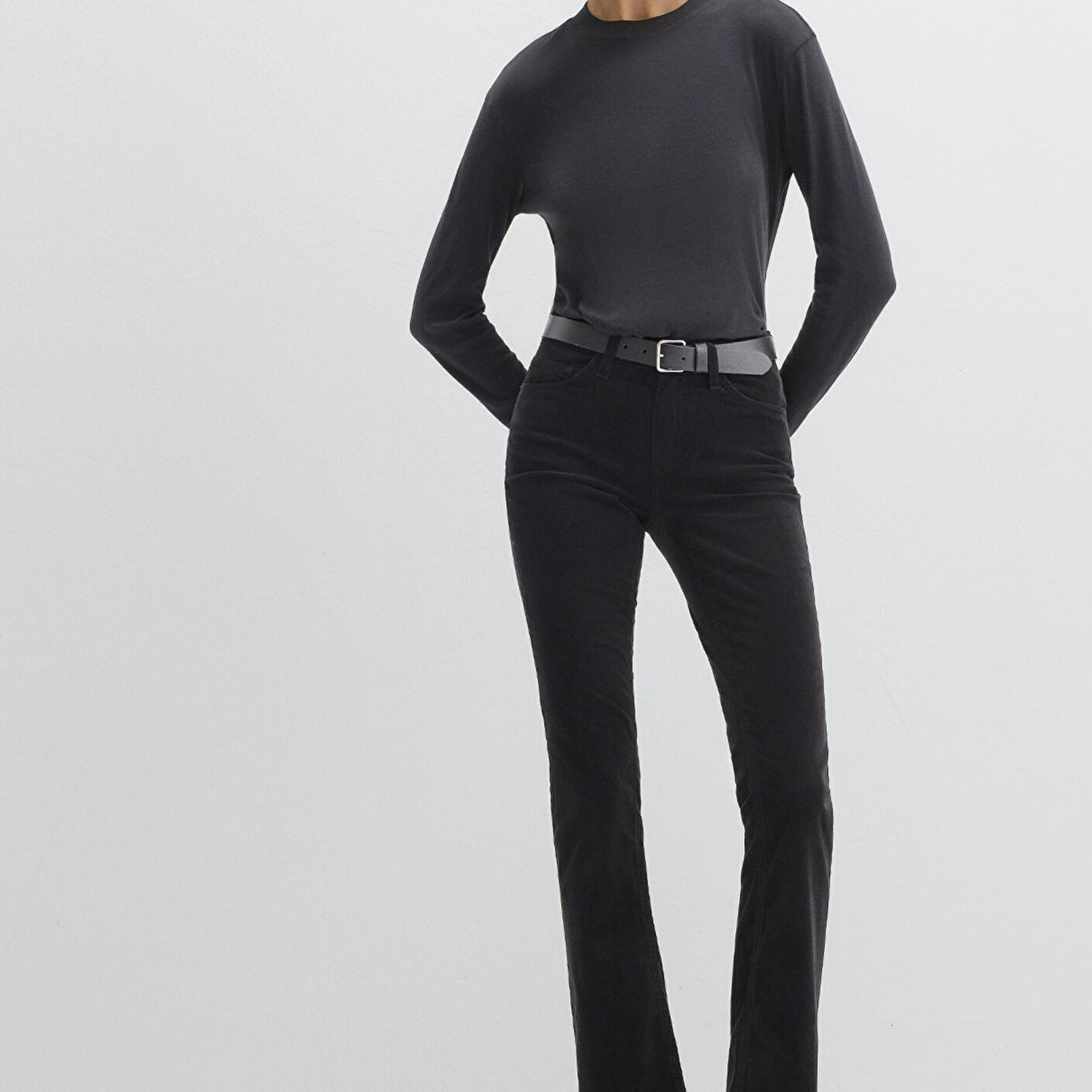 Mavi Molly Siyah Kadife Pantolon 1013682991