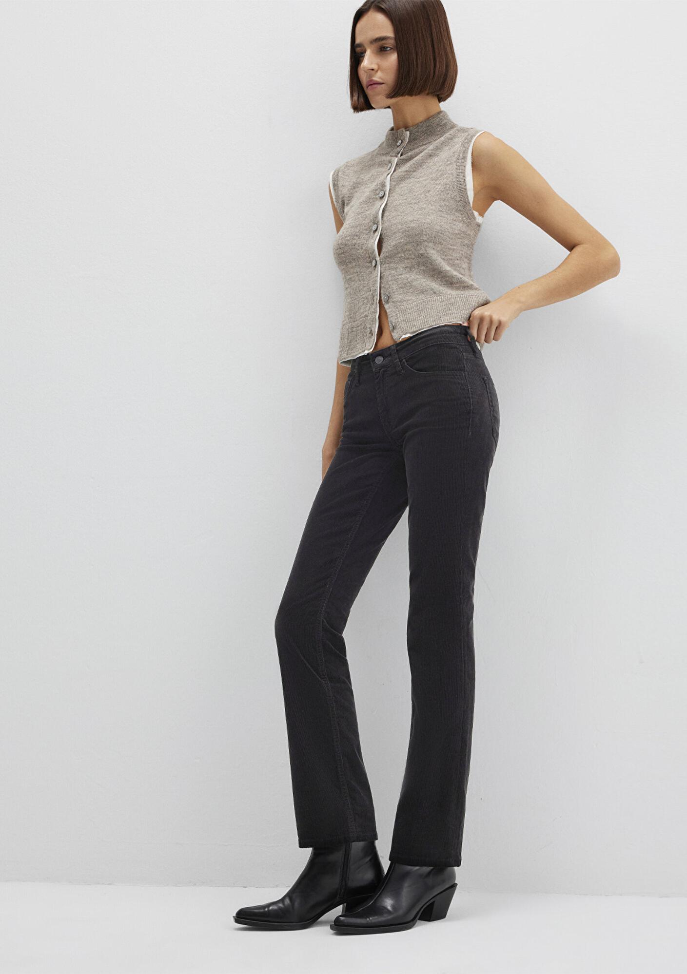 Mavi Mona Siyah Kadife Pantolon 1049782991