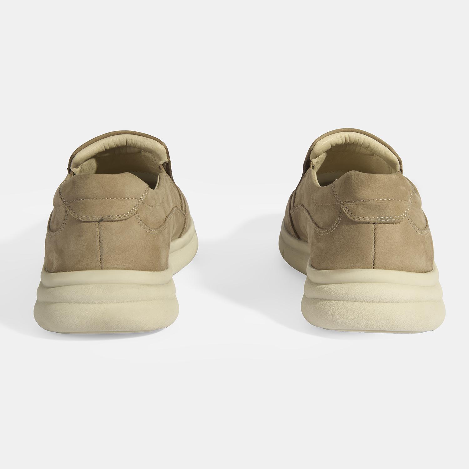 Erkek Vizon Slip-On Nubuk Deri DesaComfort Günlük Ayakkabı