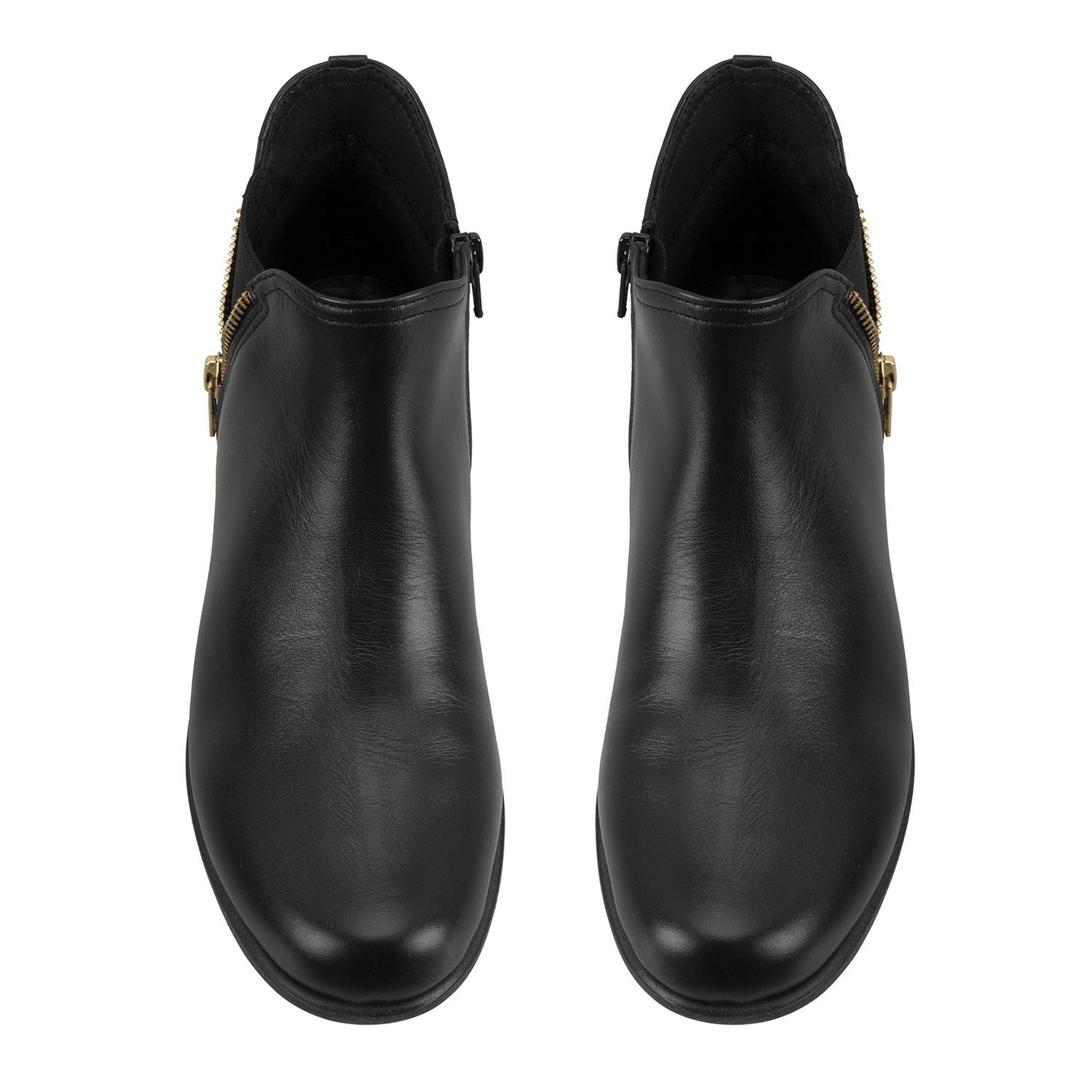 Karlee Siyah Kadın DesaComfort Fermuarlı Deri Bot