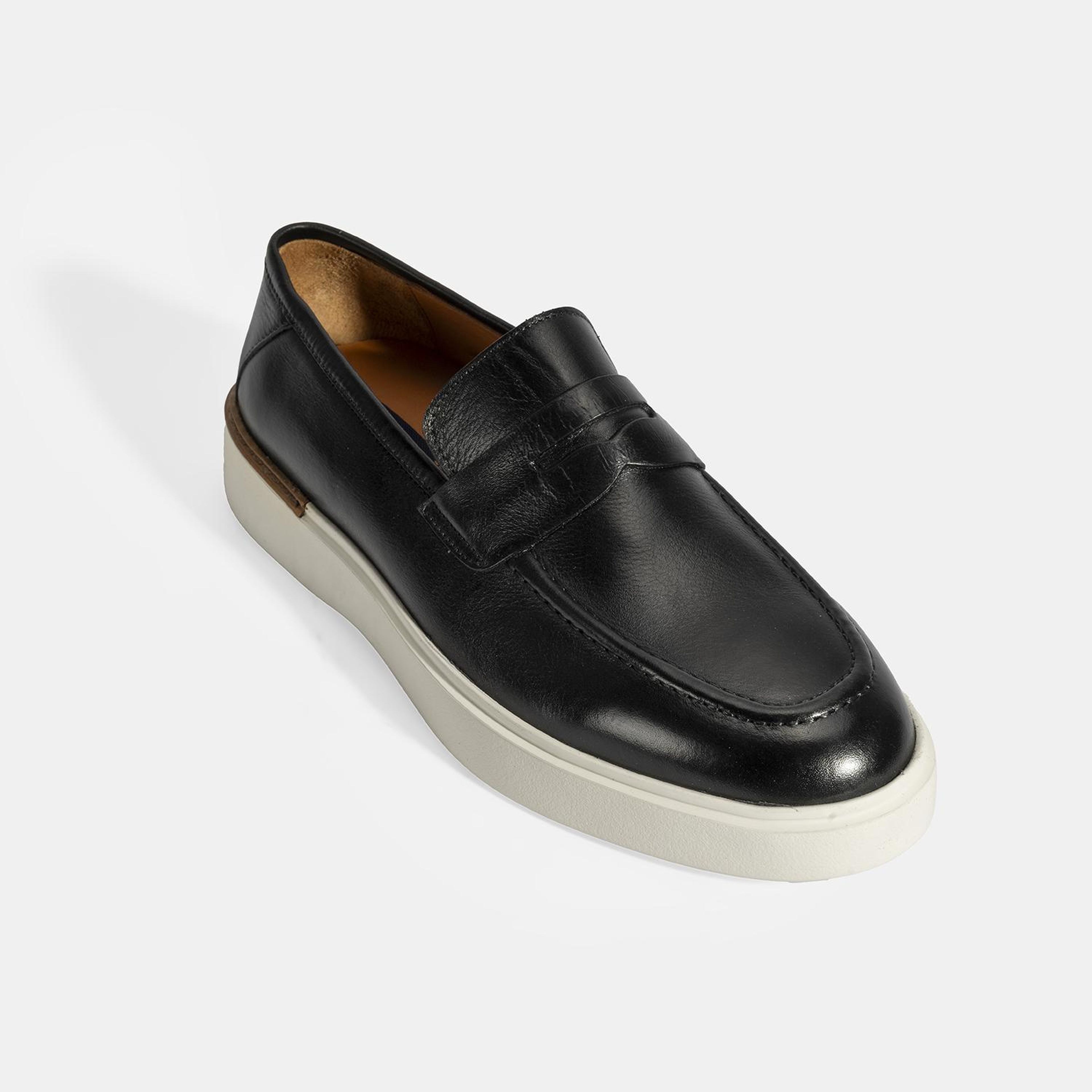 Erkek Siyah Deri Loafer