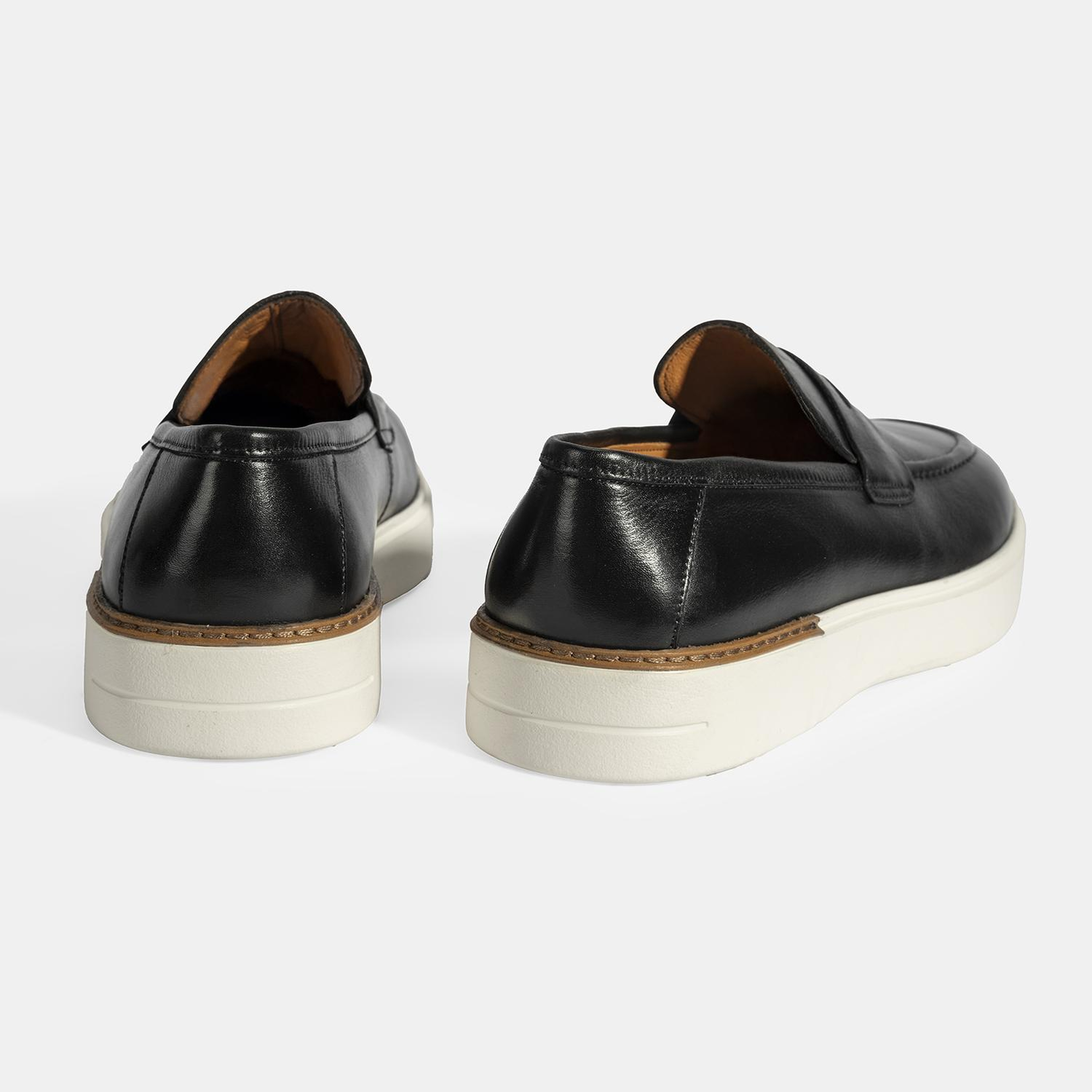 Erkek Siyah Deri Loafer