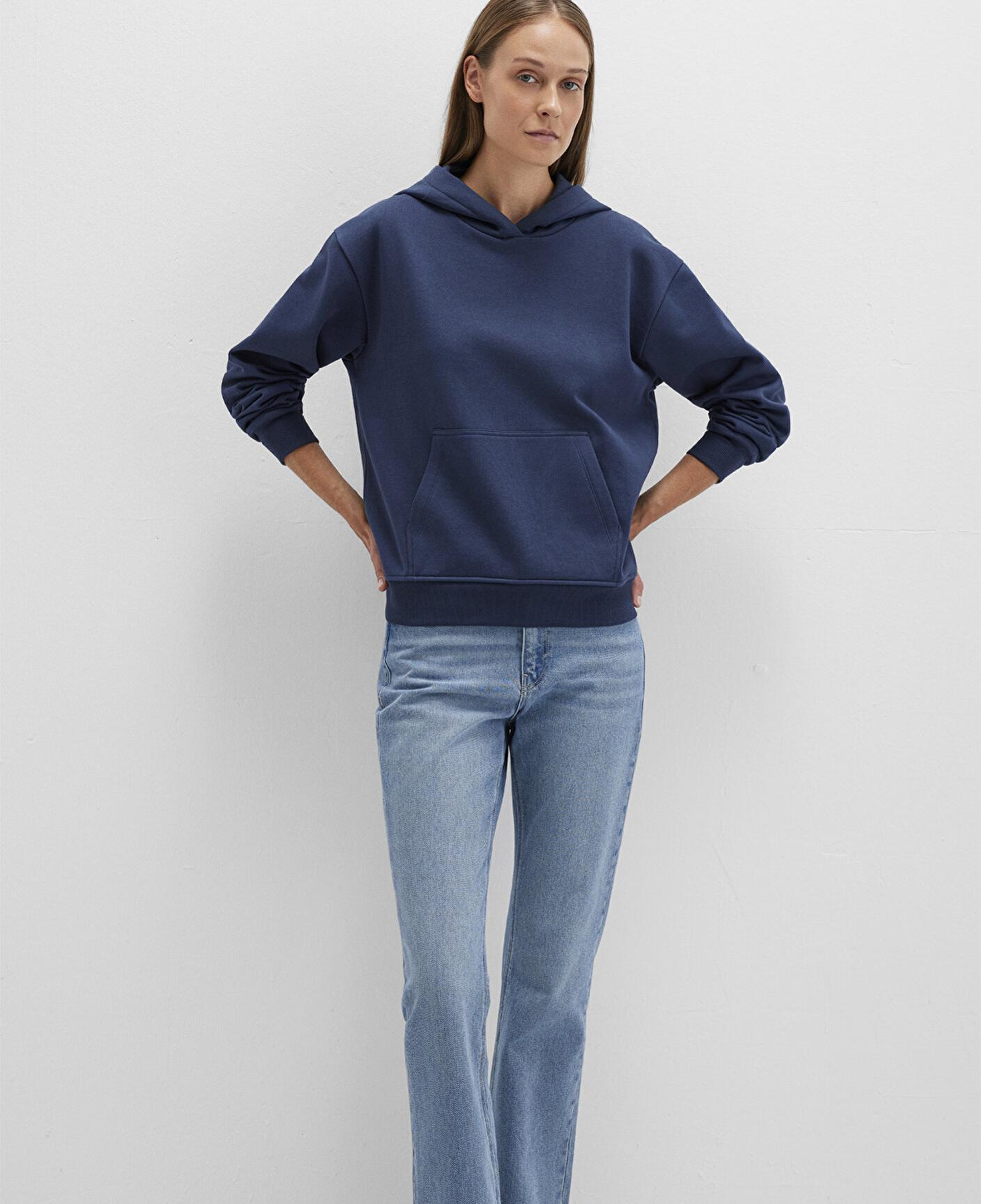 Mavi Kapüşonlu Lacivert Basic Sweatshirt 167299-70488