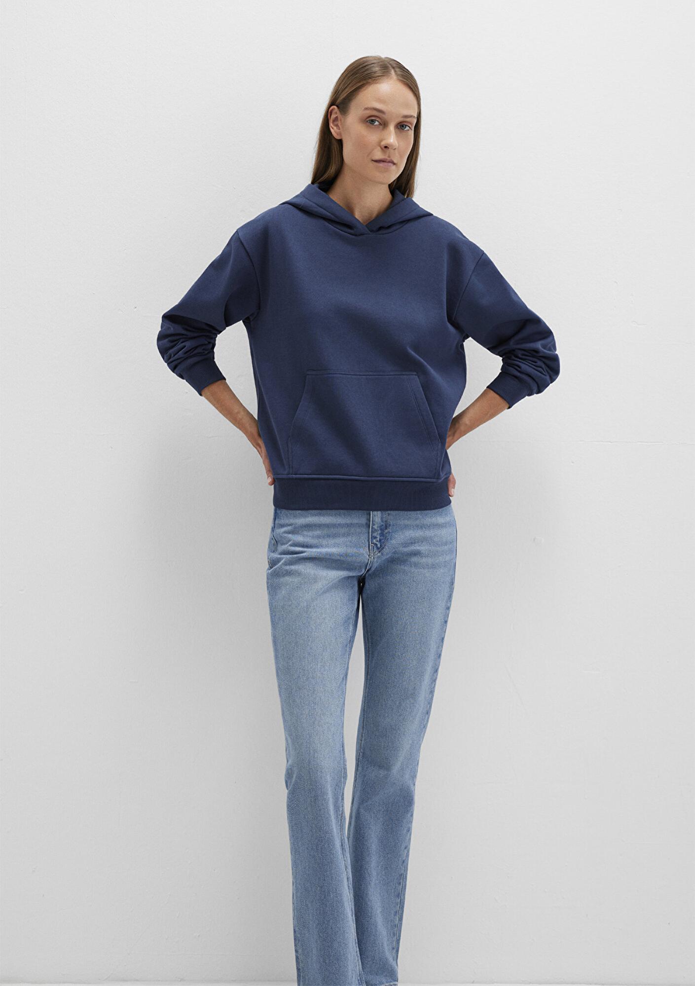 Mavi Kapüşonlu Lacivert Basic Sweatshirt 167299-70488