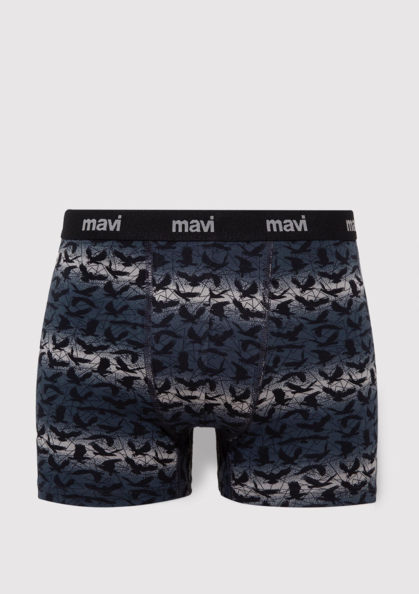 Mavi Baskılı Antrasit Boxer 0910455-32174