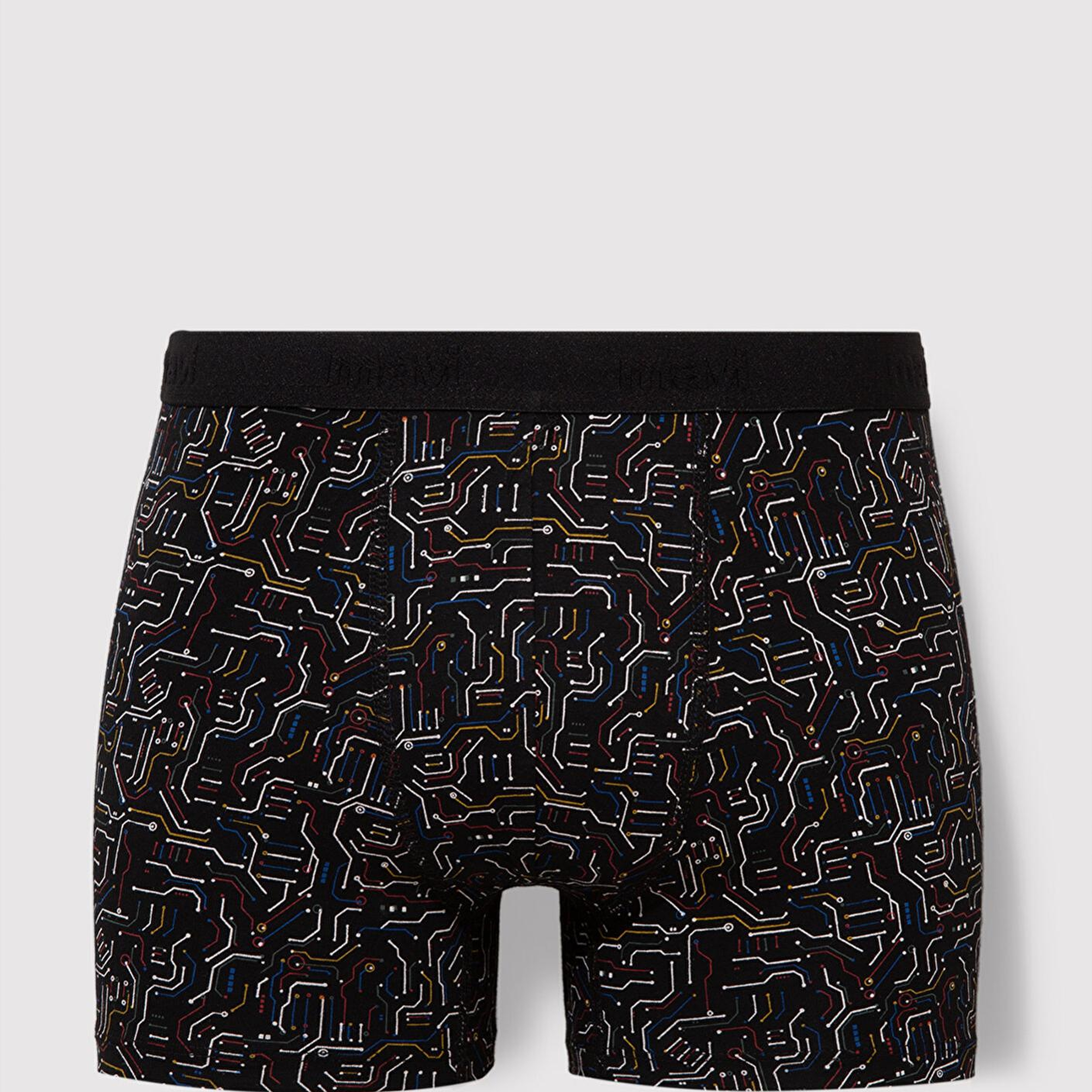 Mavi Baskılı Siyah Boxer 0910451-900