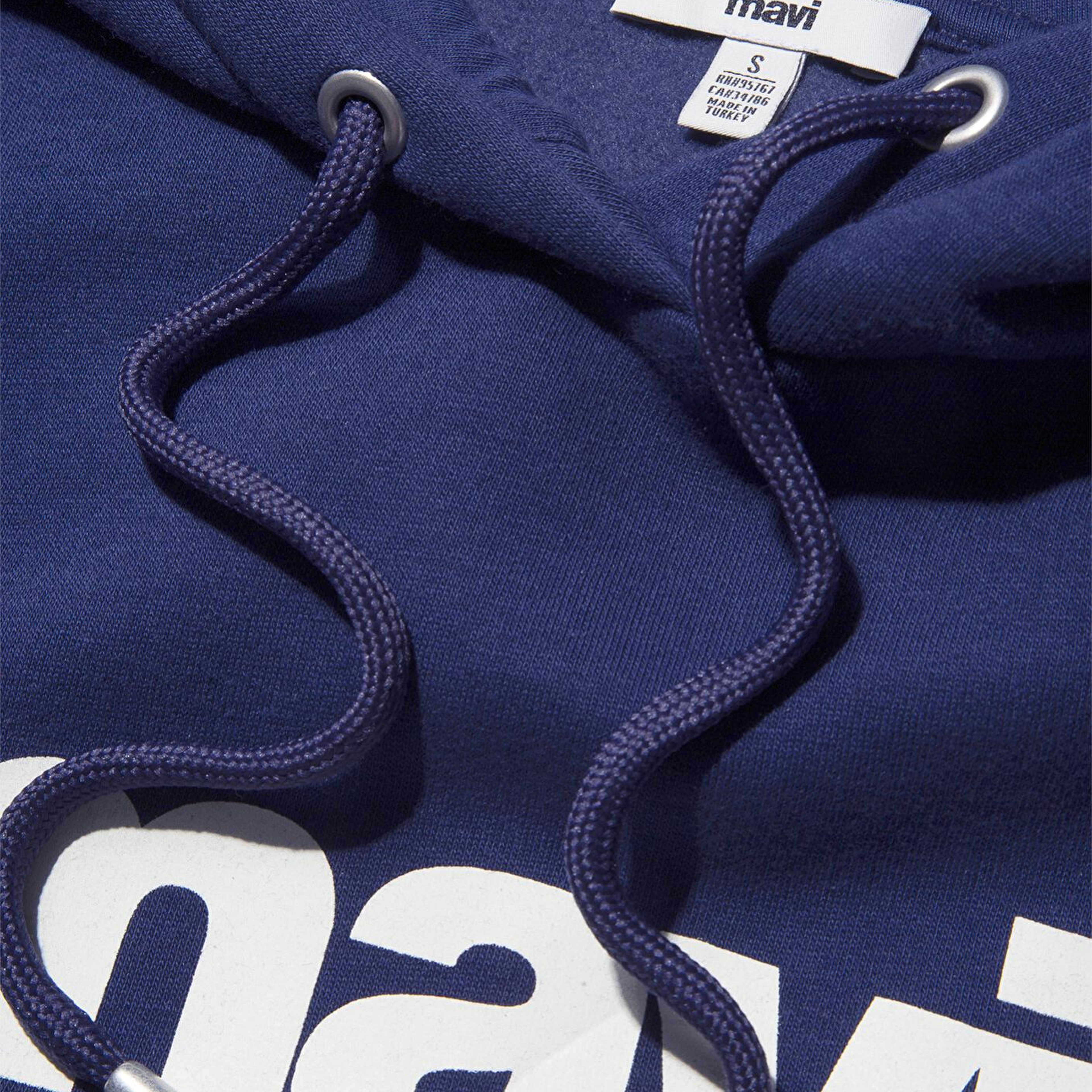 Mavi Mavi Logo Baskılı Kapüşonlu Lacivert Sweatshirt 168334-70488