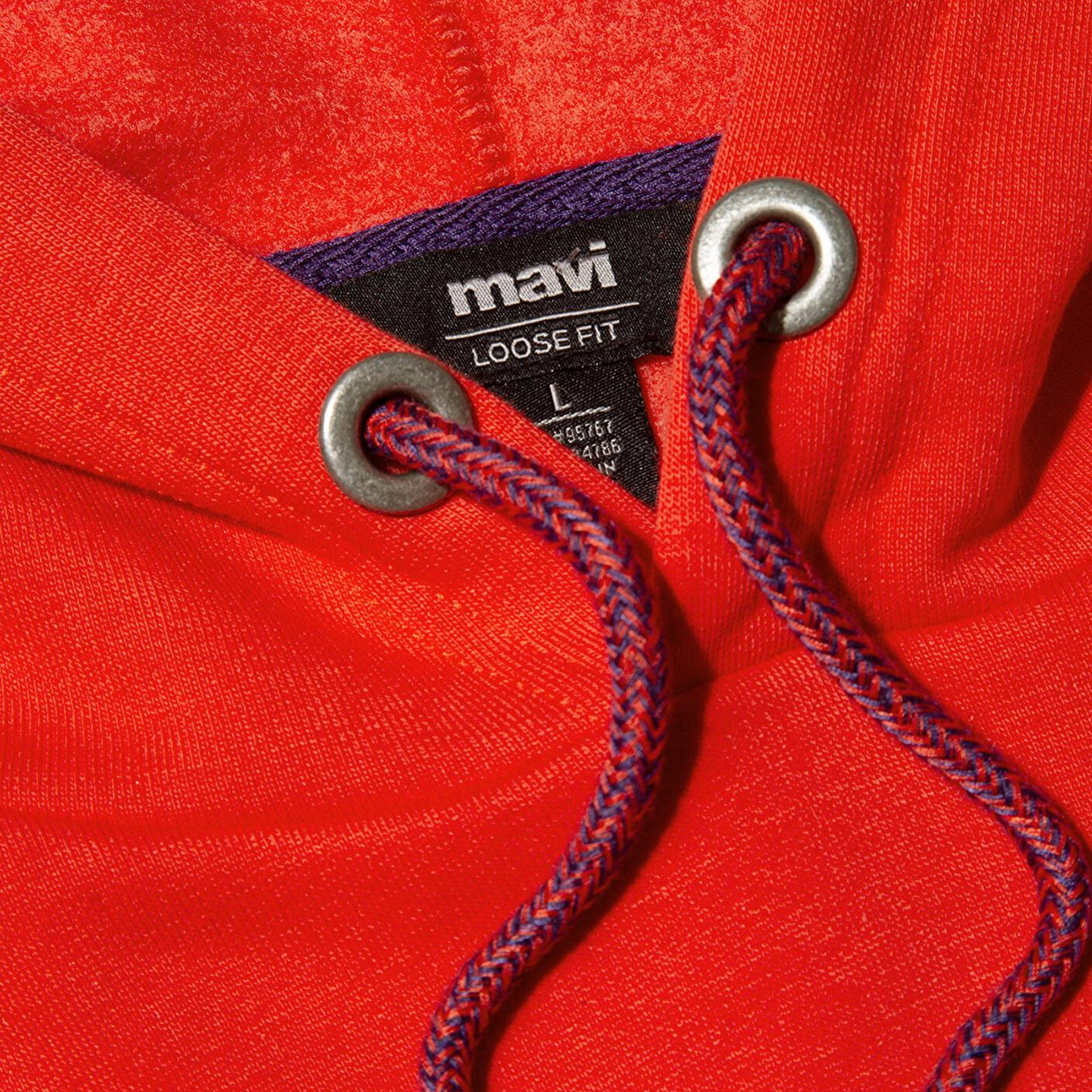 Mavi Mavi Logo Nakışlı Kapüşonlu Turuncu Sweatshirt 065809-70481