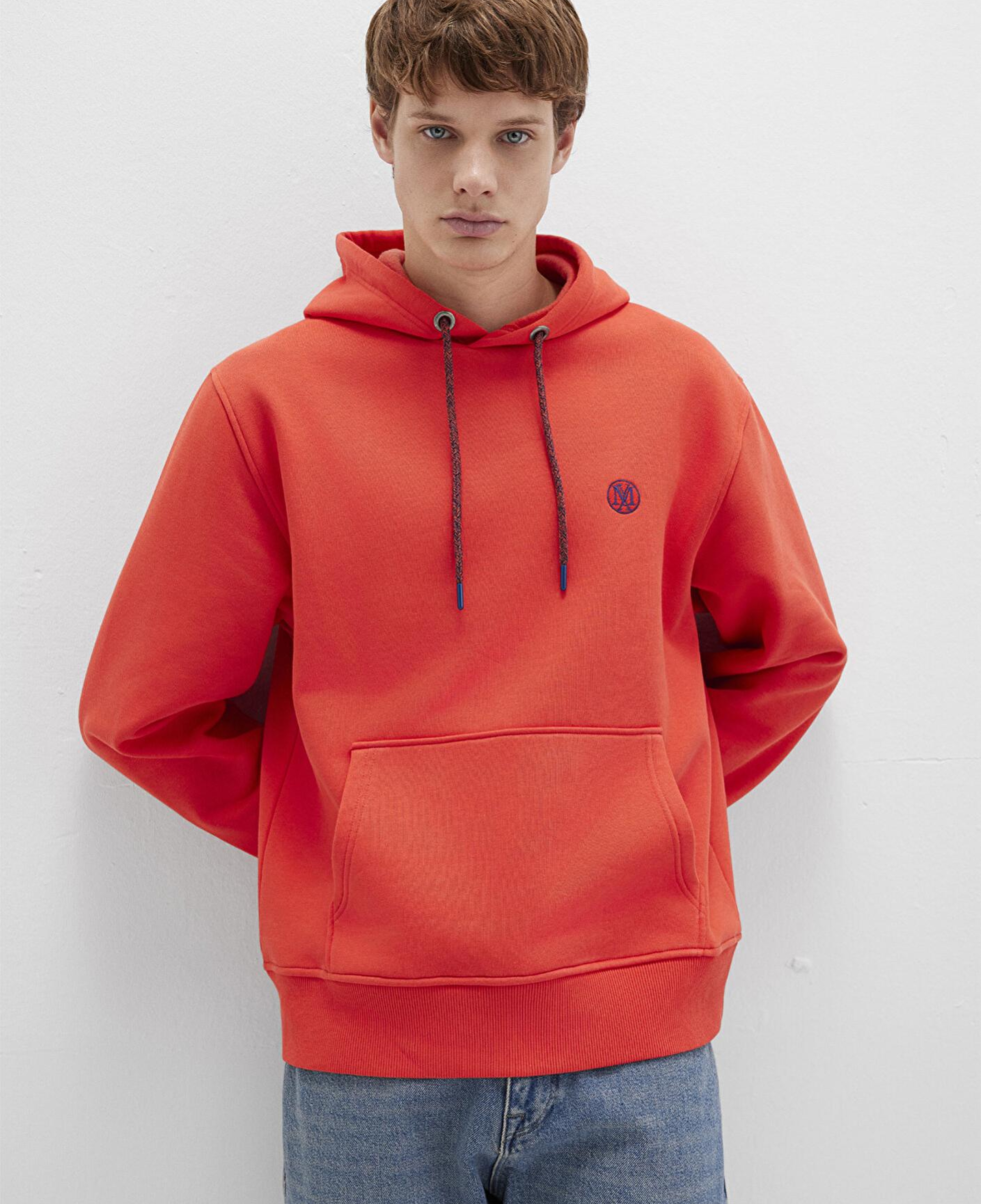 Mavi Mavi Logo Nakışlı Kapüşonlu Turuncu Sweatshirt 065809-70481