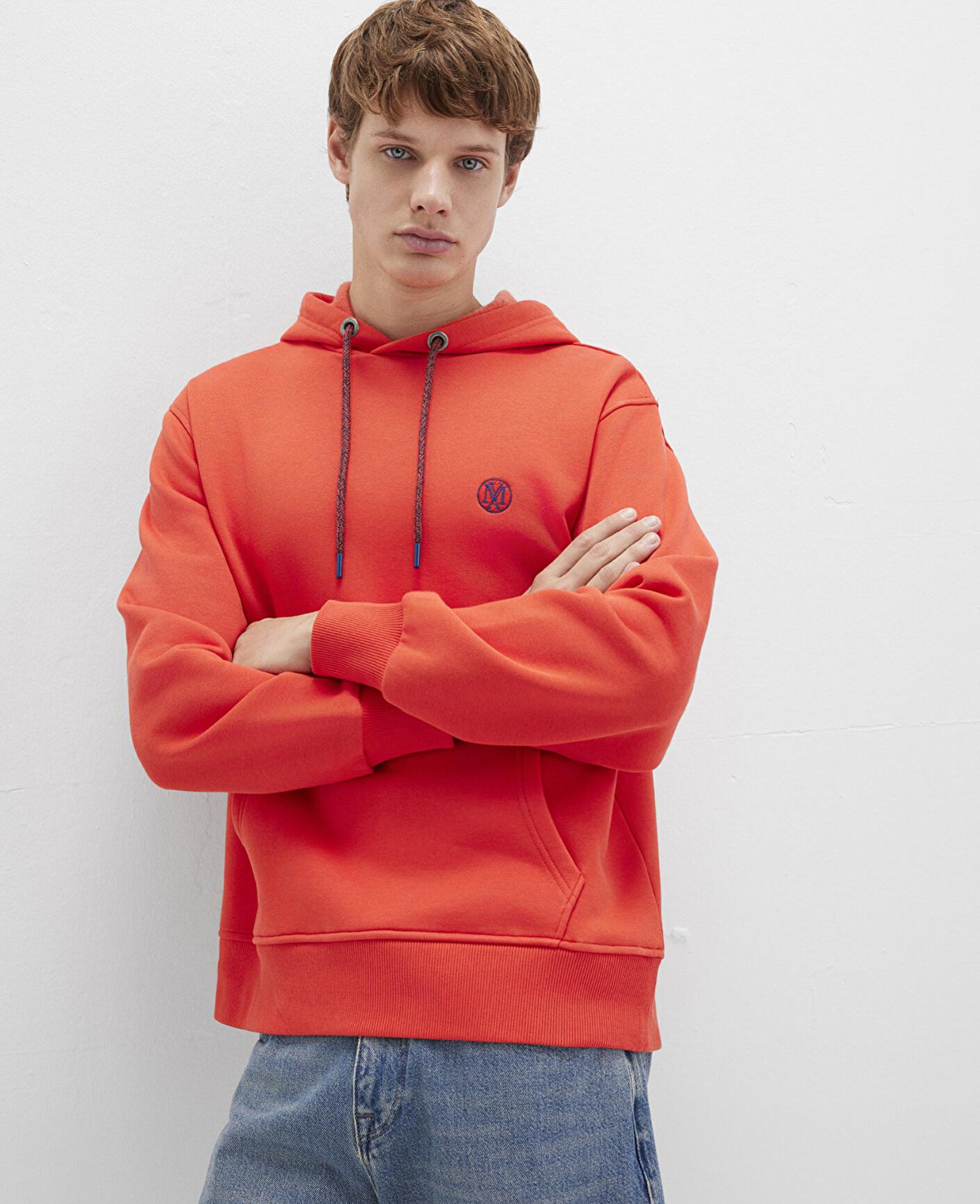 Mavi Mavi Logo Nakışlı Kapüşonlu Turuncu Sweatshirt 065809-70481