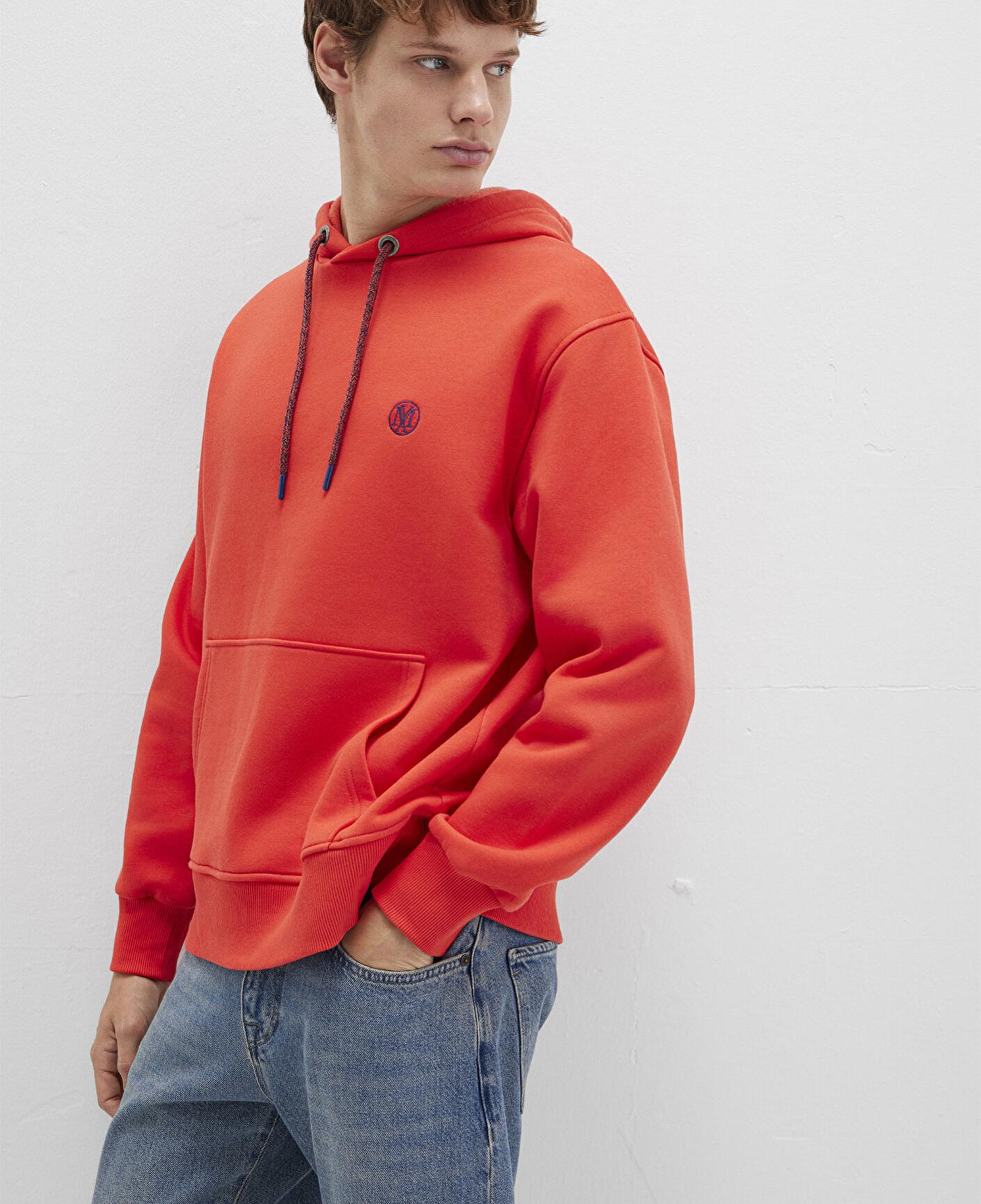 Mavi Mavi Logo Nakışlı Kapüşonlu Turuncu Sweatshirt 065809-70481