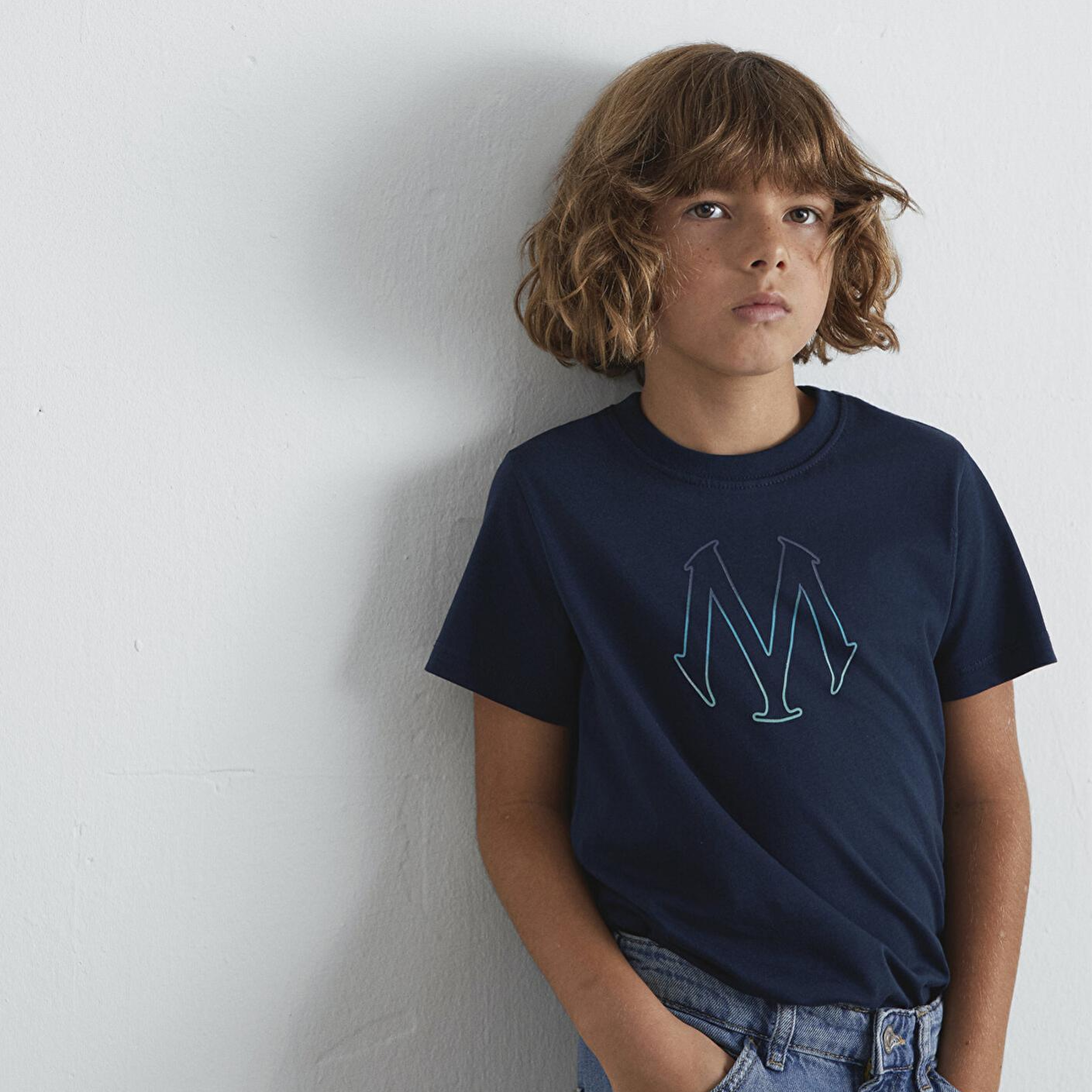 Mavi Mühür Logo Baskılı Lacivert Tişört Regular Fit / Normal Kesim 6610044-70490