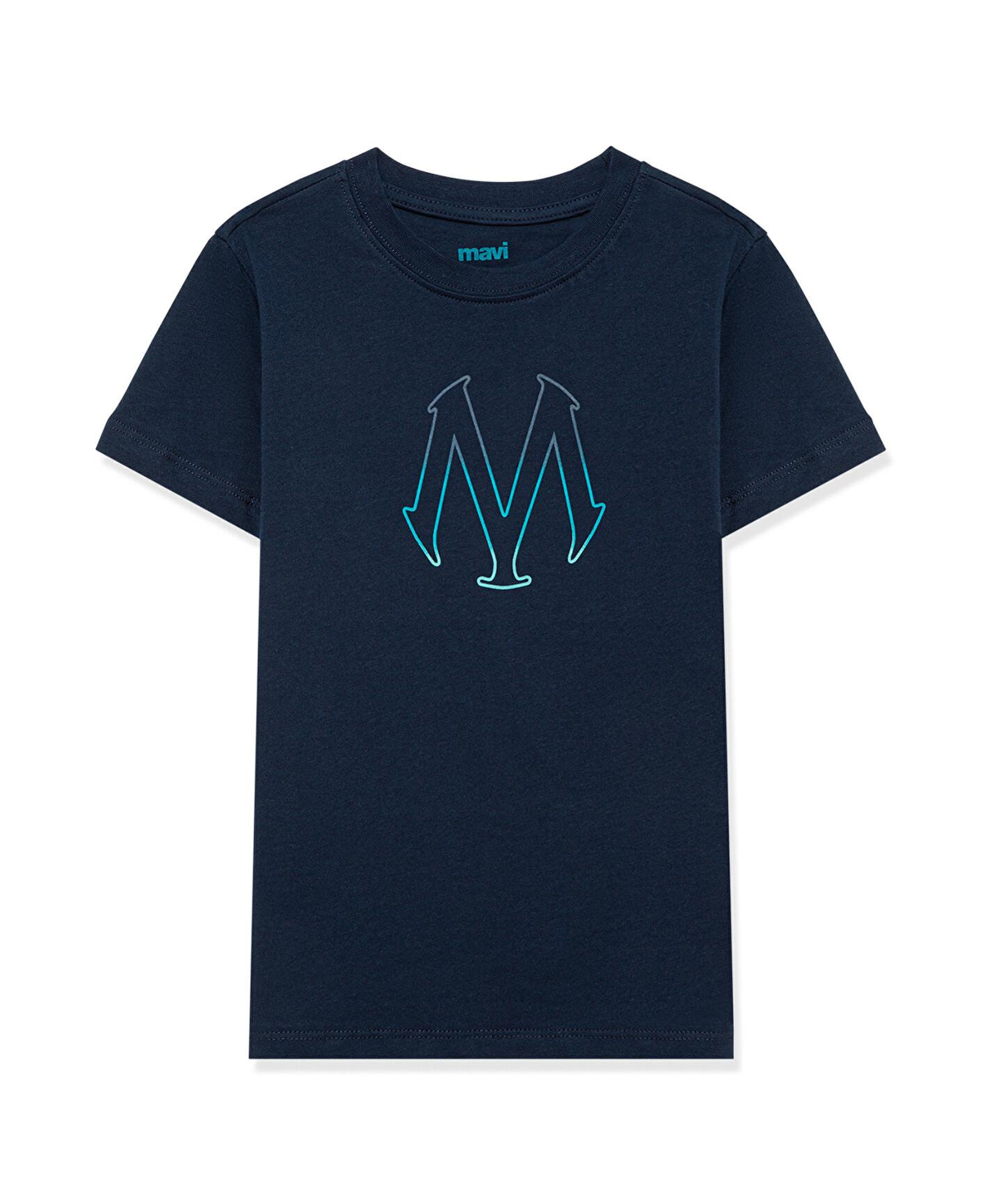 Mavi Mühür Logo Baskılı Lacivert Tişört Regular Fit / Normal Kesim 6610044-70490