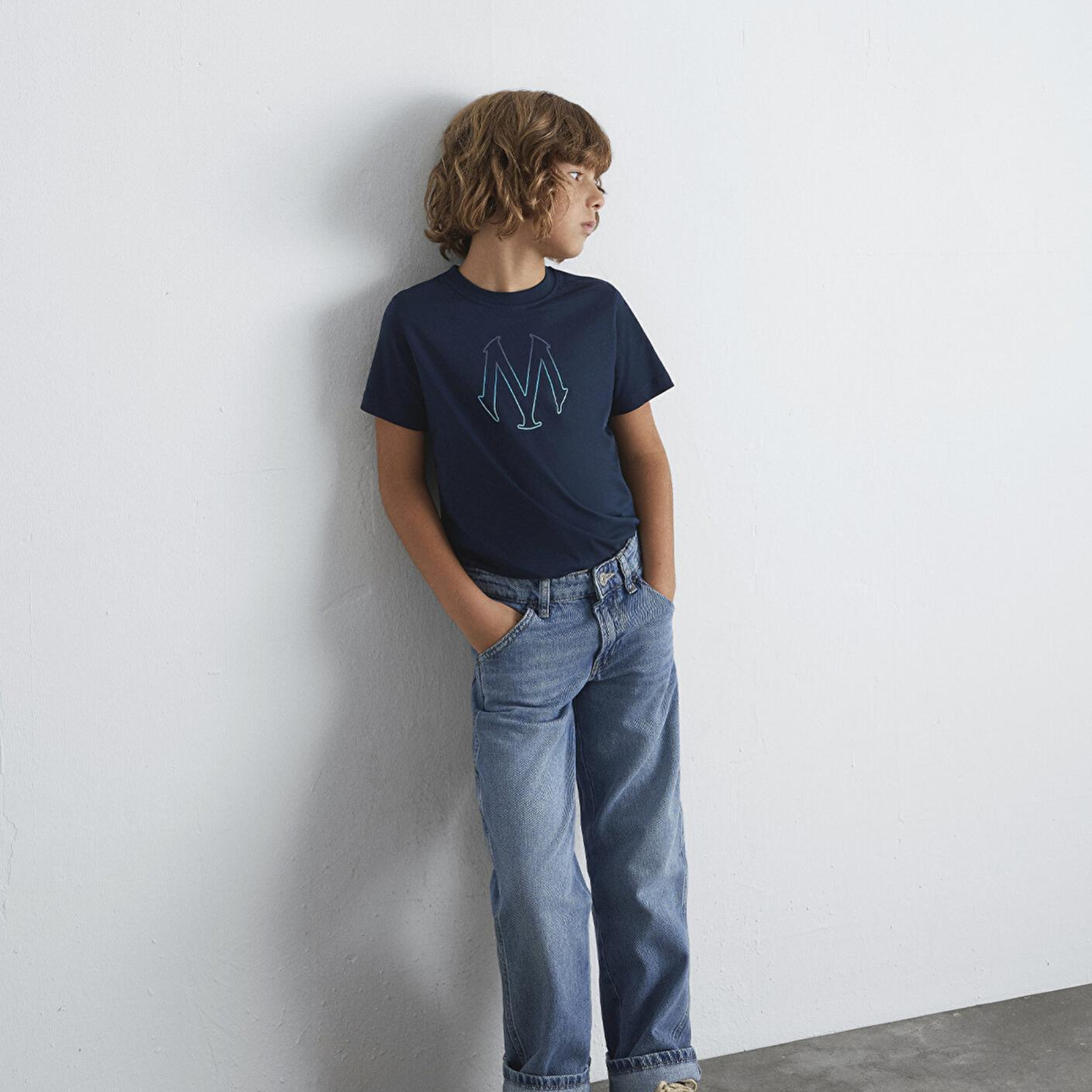 Mavi Mühür Logo Baskılı Lacivert Tişört Regular Fit / Normal Kesim 6610044-70490