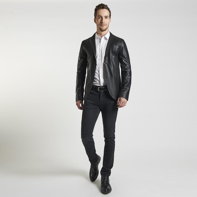 Nestor Erkek Deri Blazer Ceket