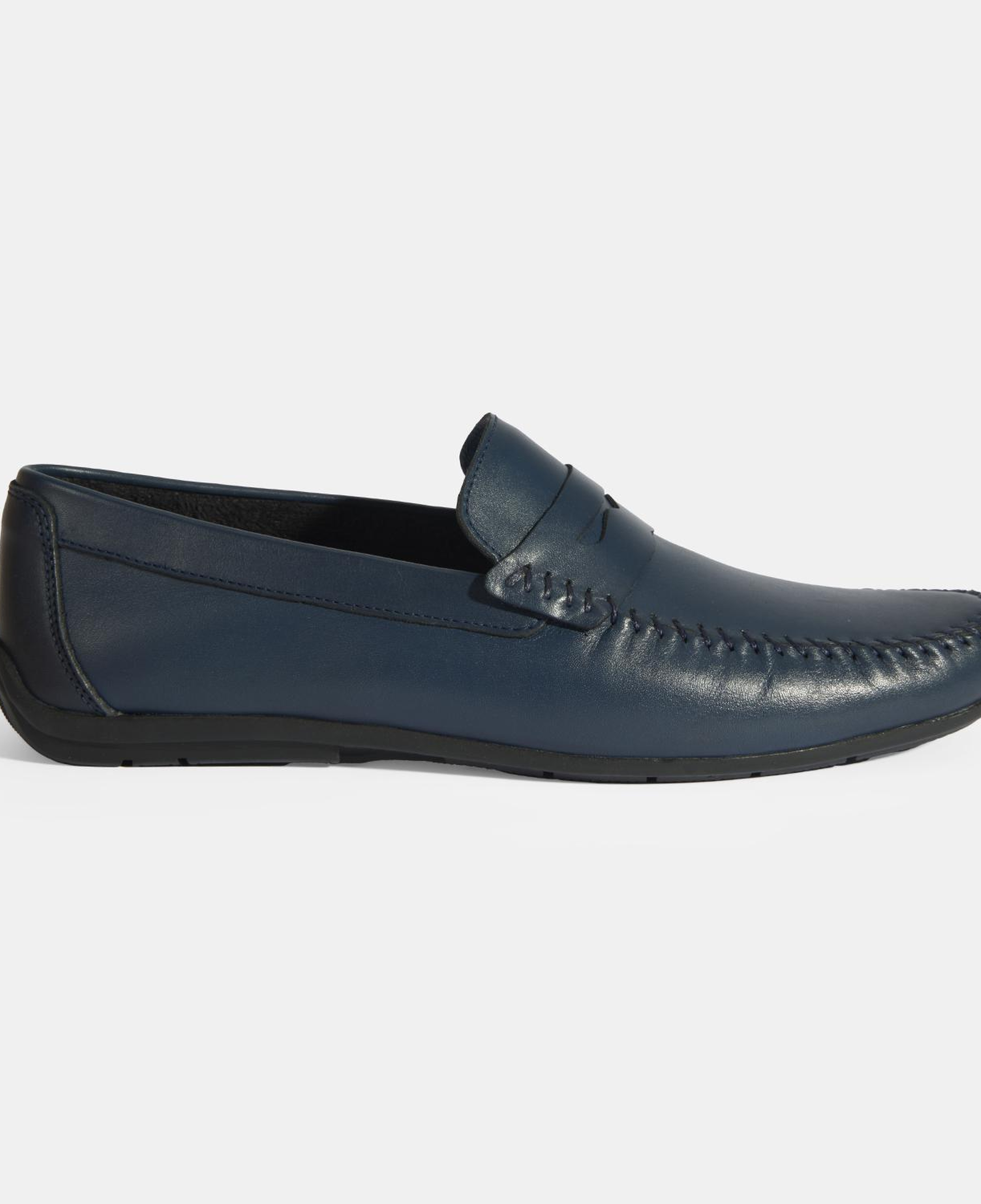 Jovian Lacivert Erkek Deri Slip-On Loafer