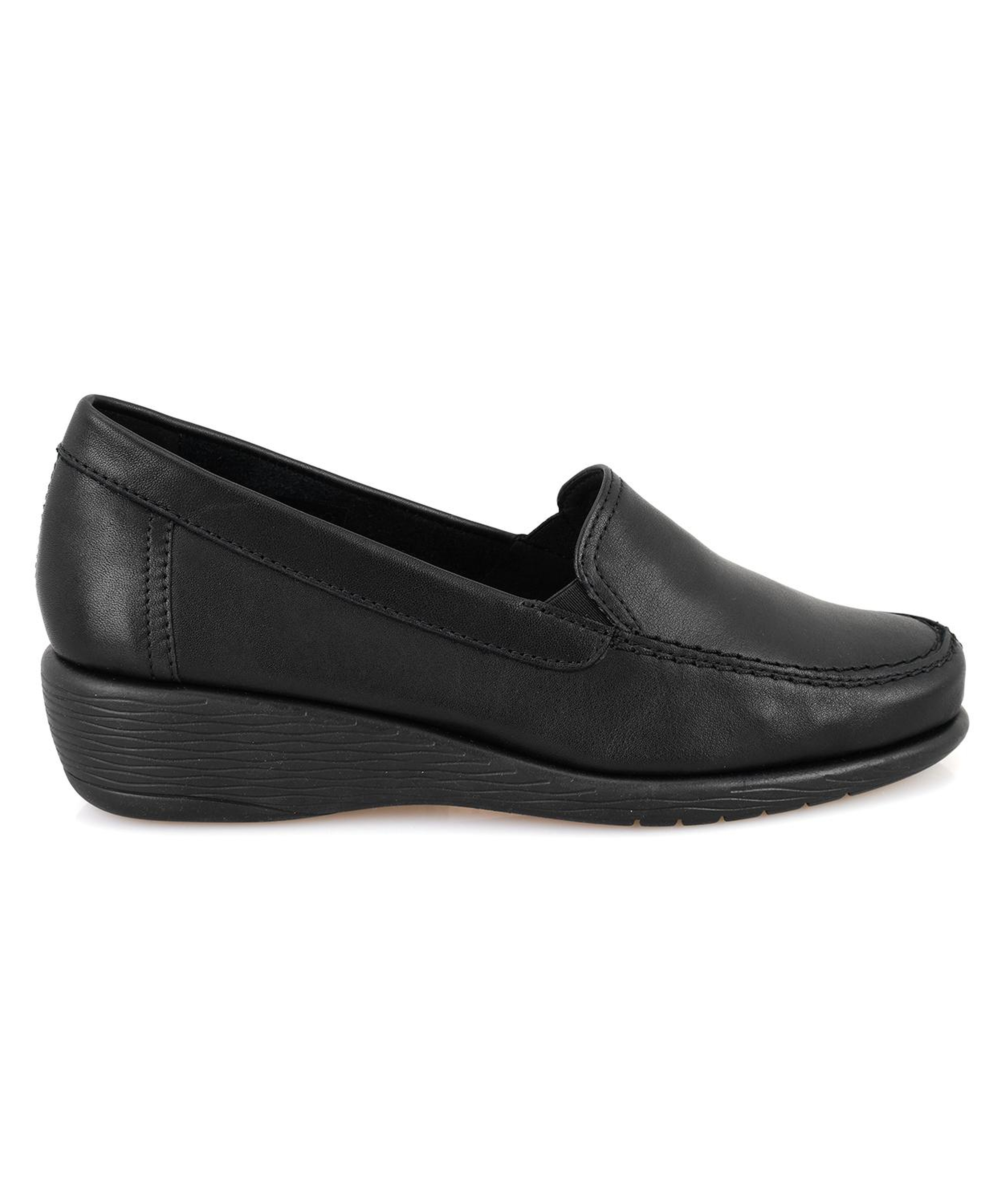 Kadın Siyah Deri DesaComfort Günlük Ayakkabı