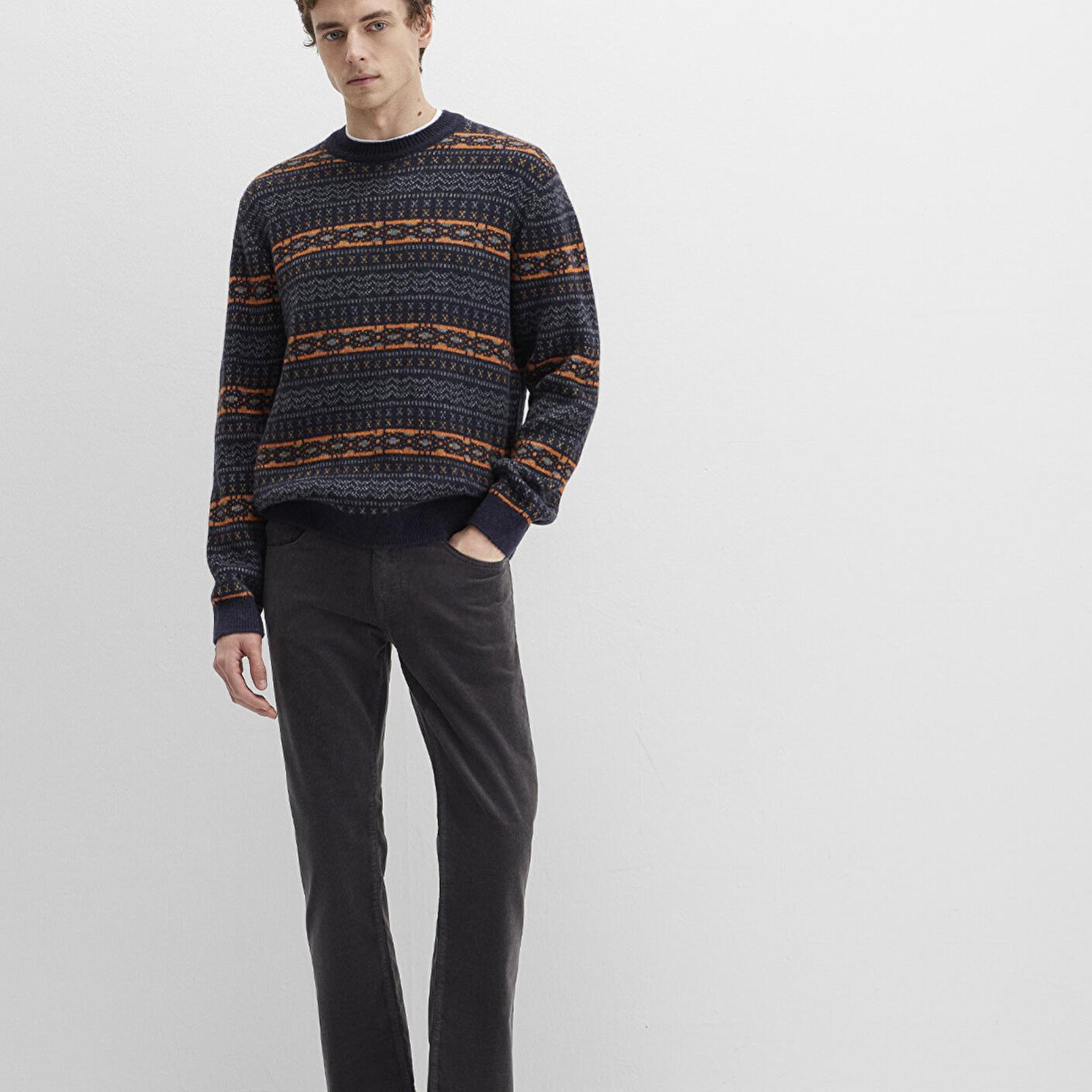 Mavi Martin Koyu Antrasit Kadife Pantolon 0037835665