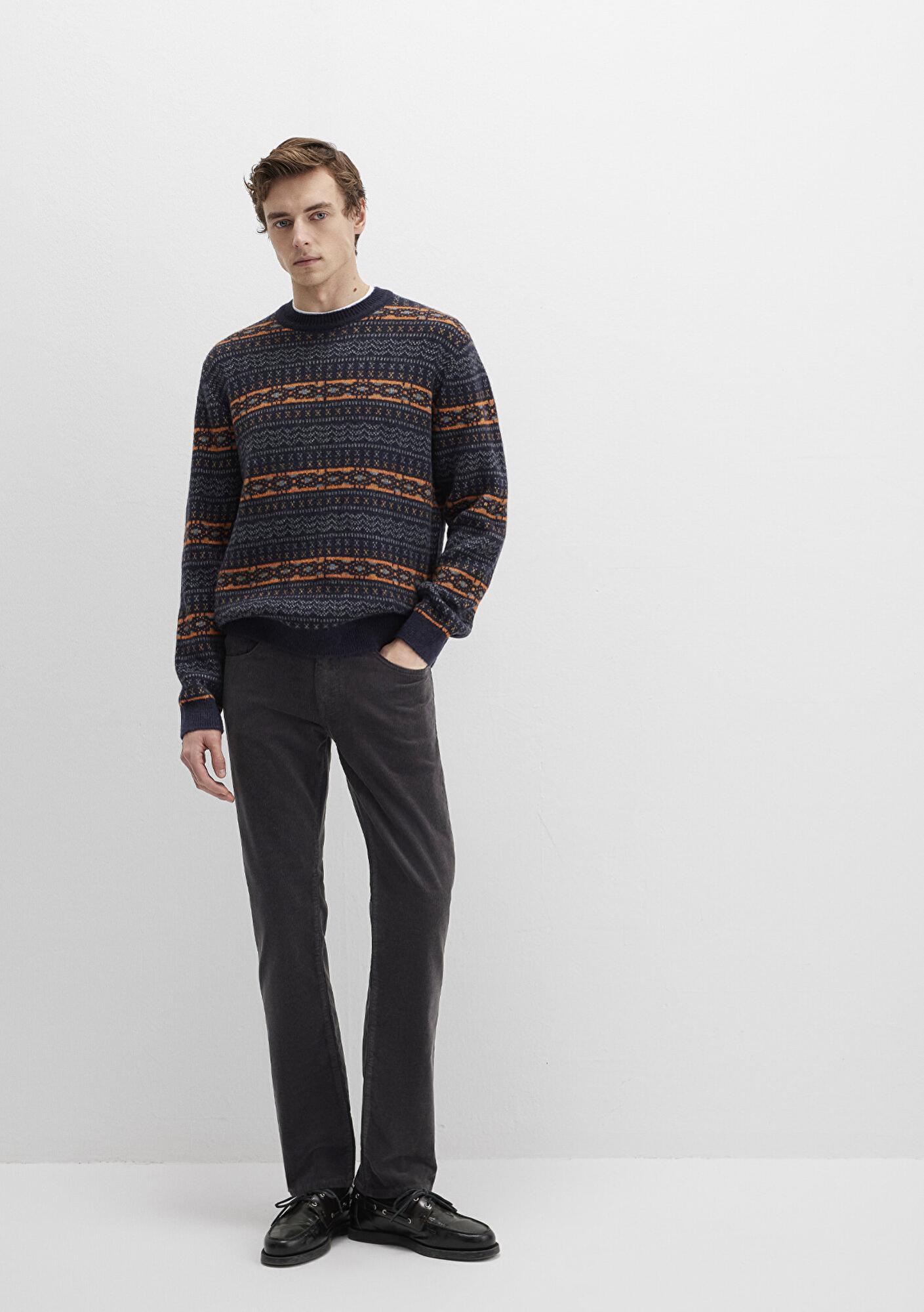 Mavi Martin Koyu Antrasit Kadife Pantolon 0037835665